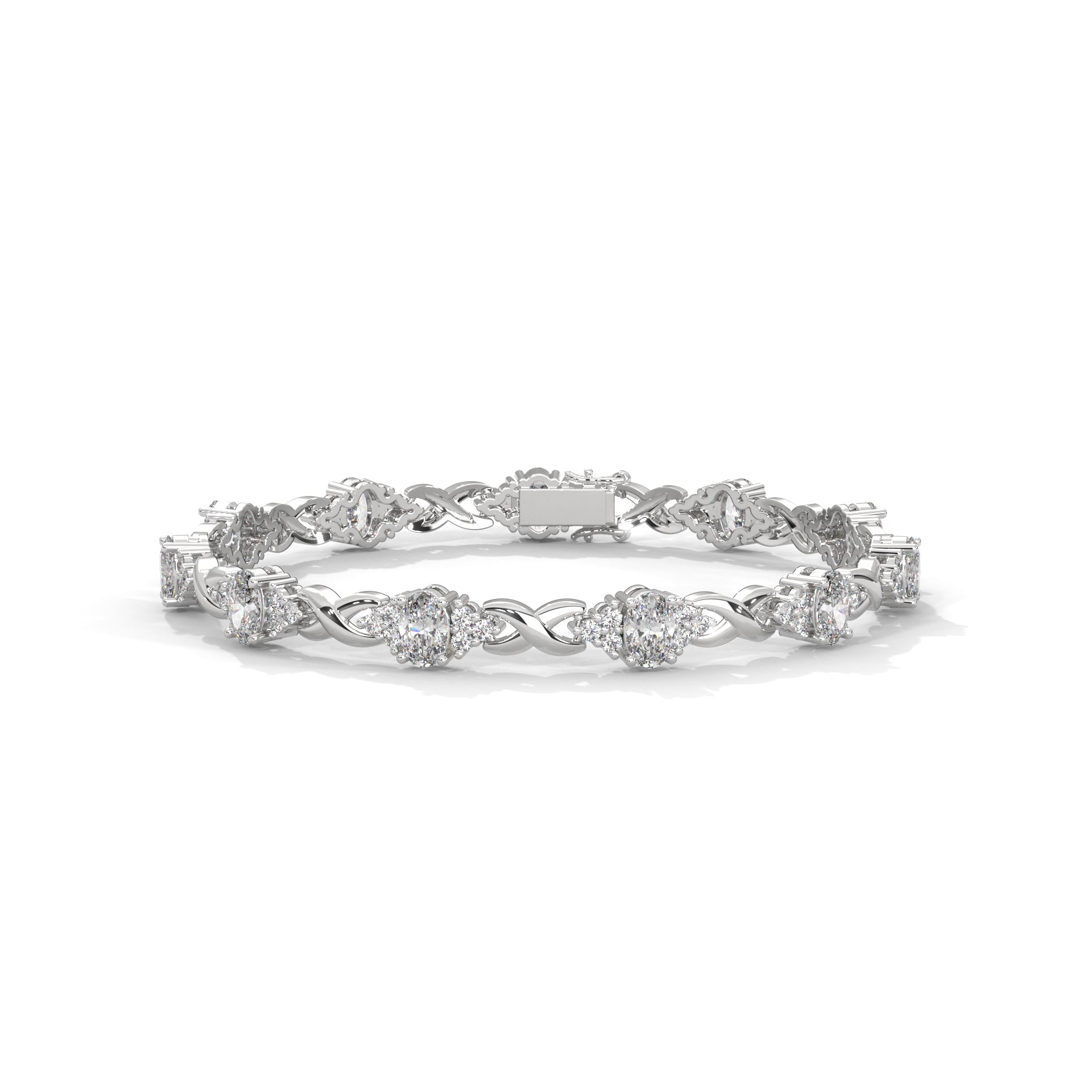 Elysian Twist Oval-Cut Lab-Grown Diamond Bracelet | 6.67 CTW