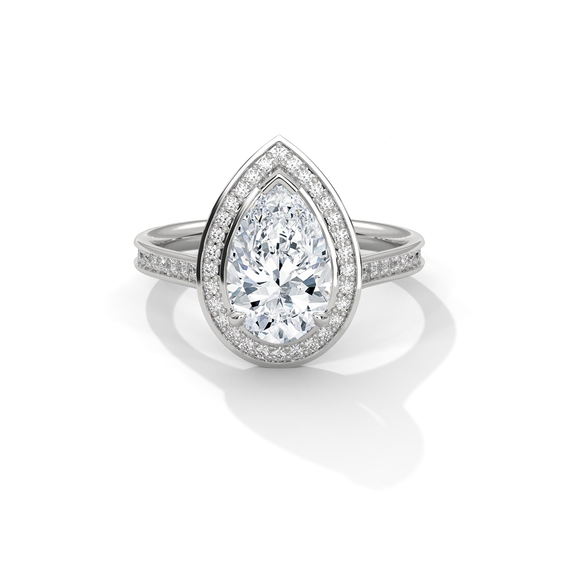 Celestial Teardrop 1.5CT Pear Lab-Grown Diamond Engagement Ring | 1.84 CTW
