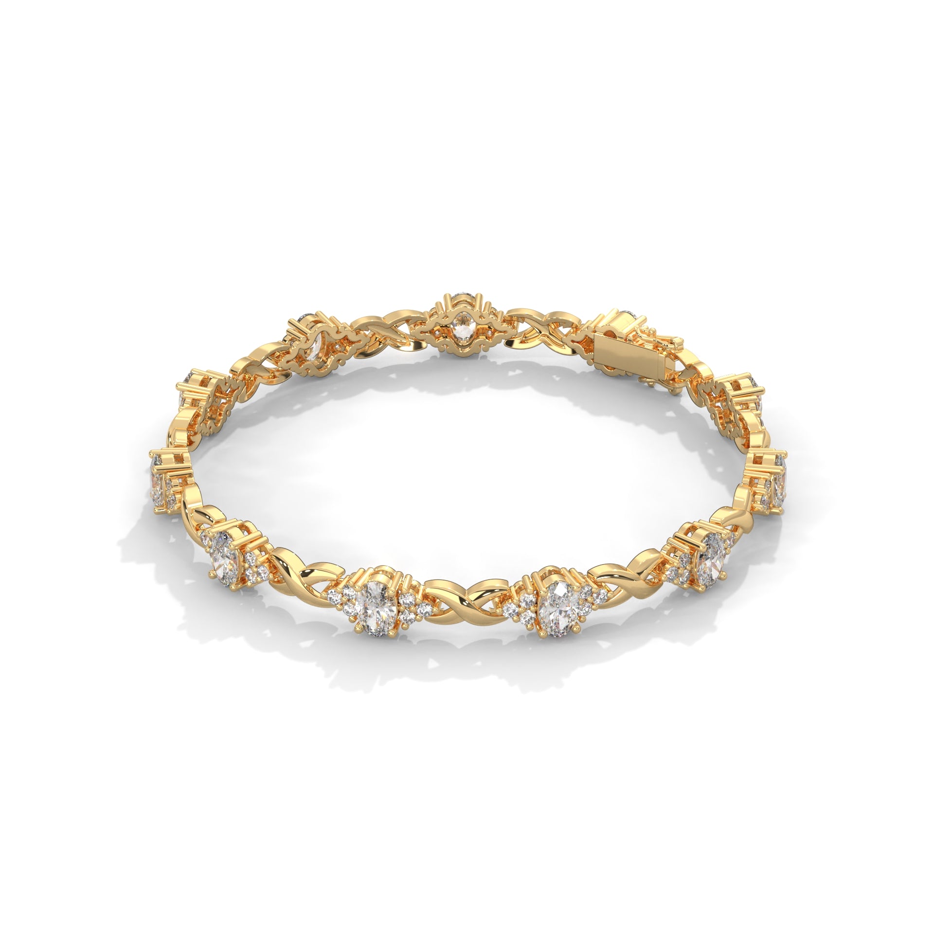 Elysian Twist Oval-Cut Lab-Grown Diamond Bracelet | 6.67 CTW