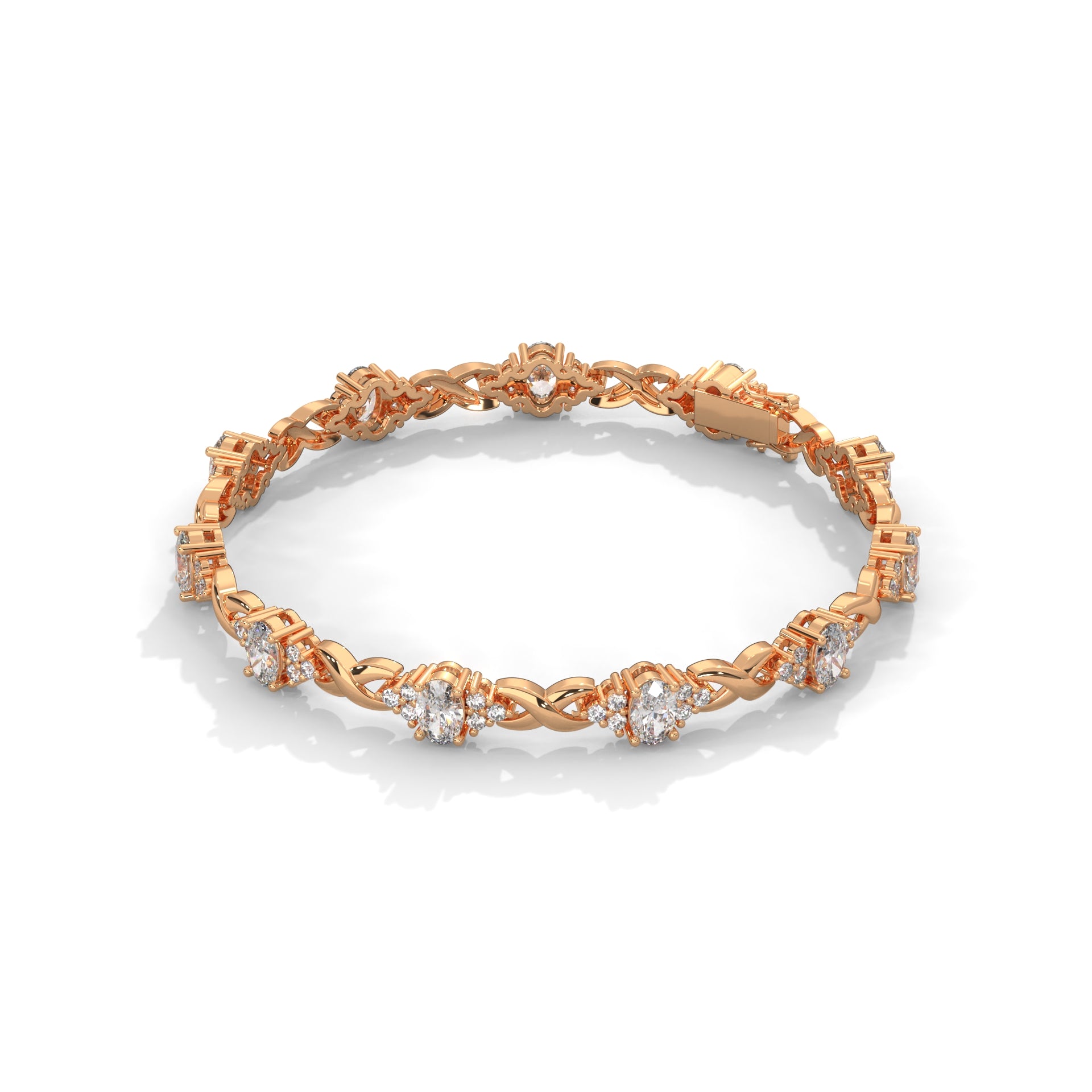 Elysian Twist Oval-Cut Lab-Grown Diamond Bracelet | 6.67 CTW