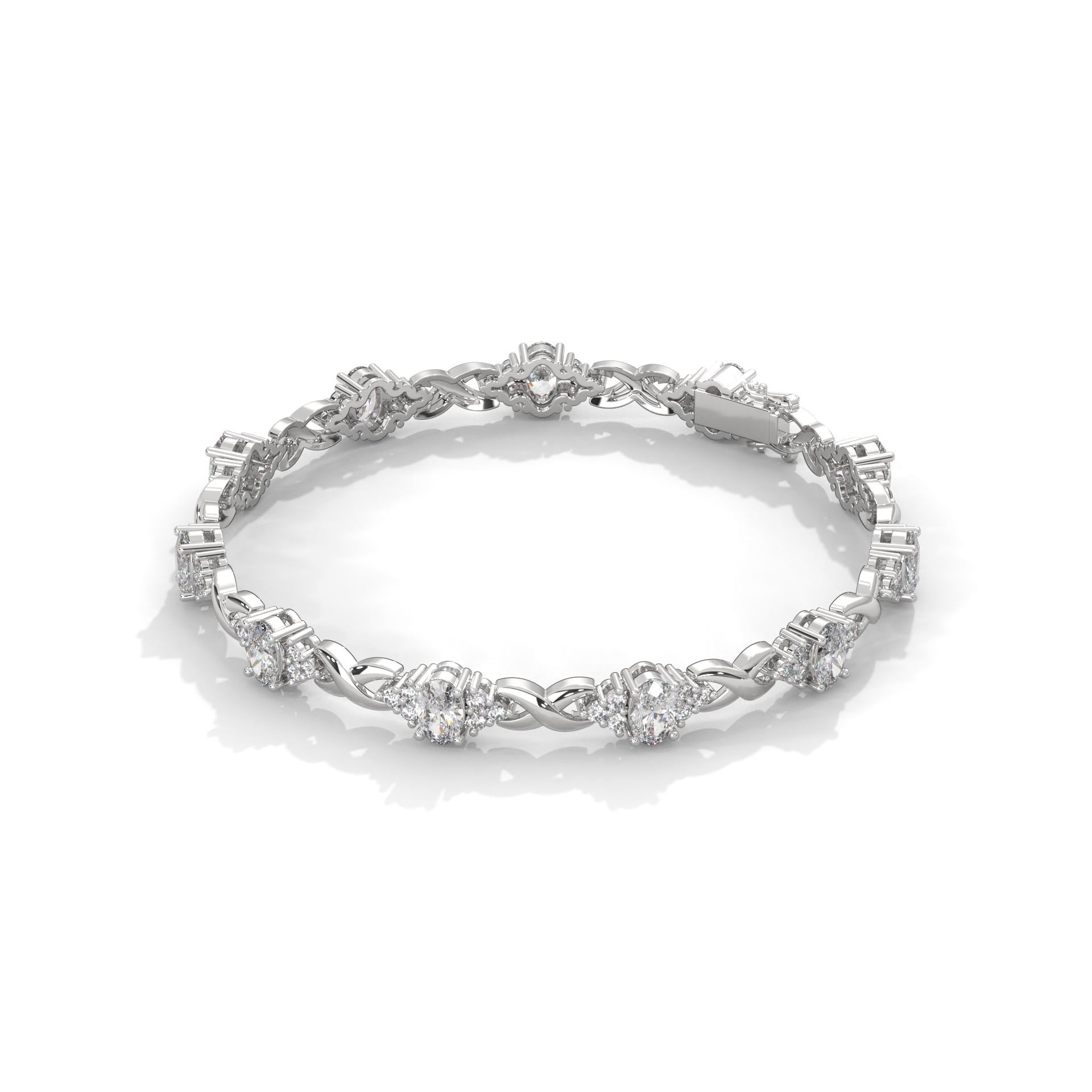 Elysian Twist Oval-Cut Lab-Grown Diamond Bracelet | 6.67 CTW