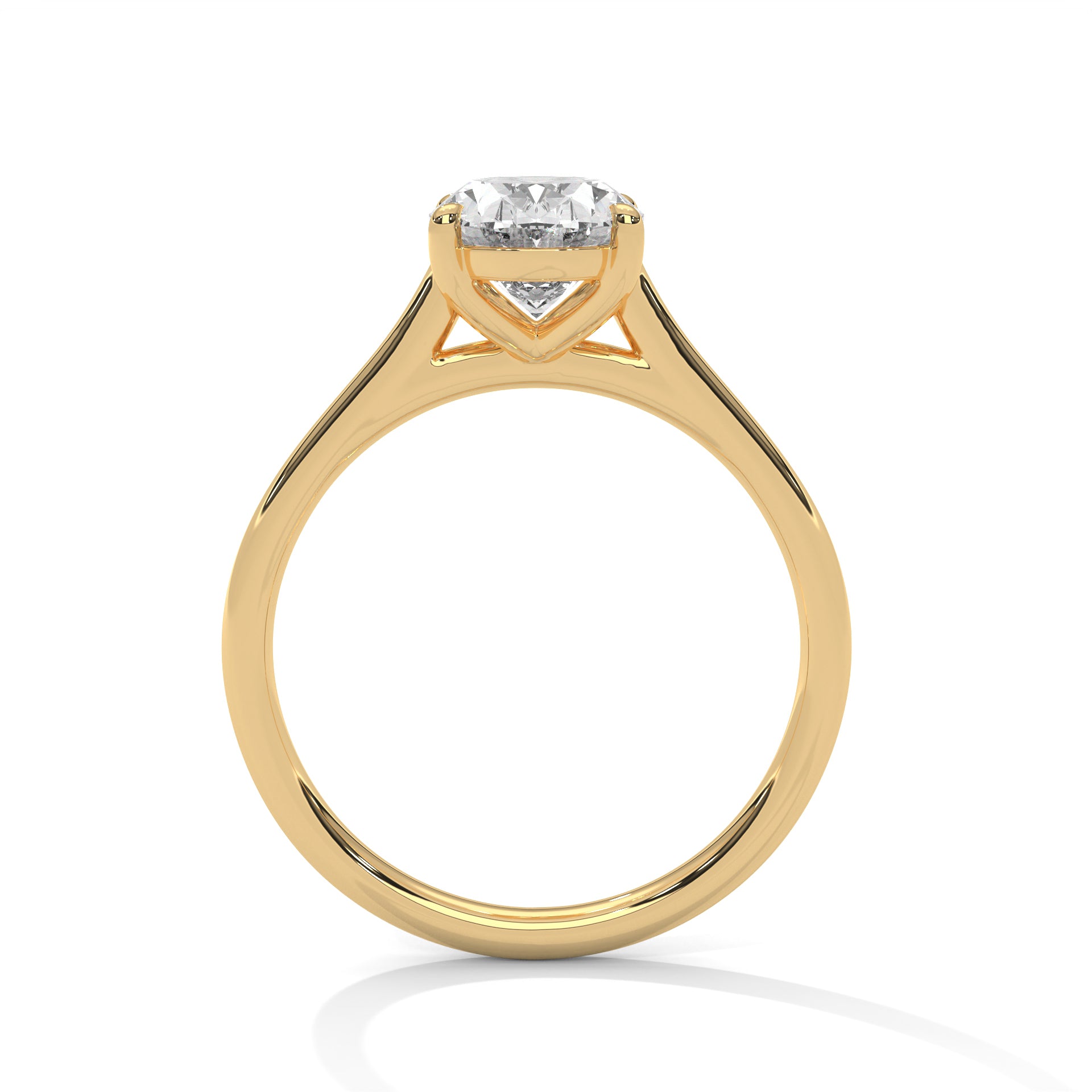 Lustrous 2.00 CTW Oval-Cut Lab-Grown Diamond Solitaire Ring | F-VS1