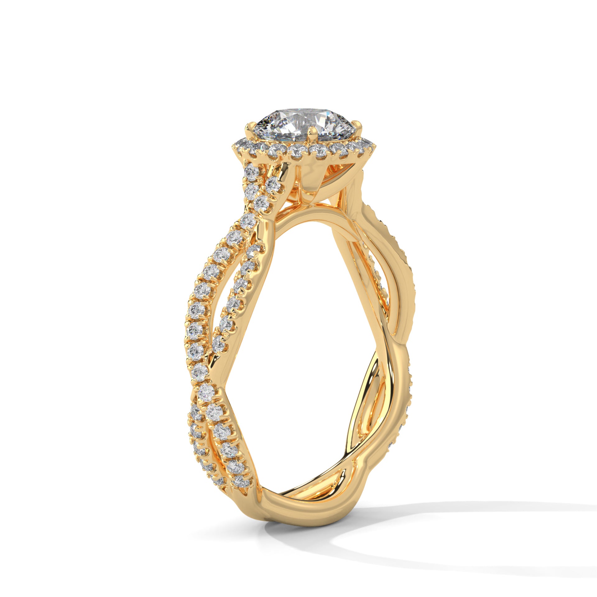 Enchanted Twist 1.5 CT Halo Round-Cut Lab Grown Diamond Ring | 1.98 CTW