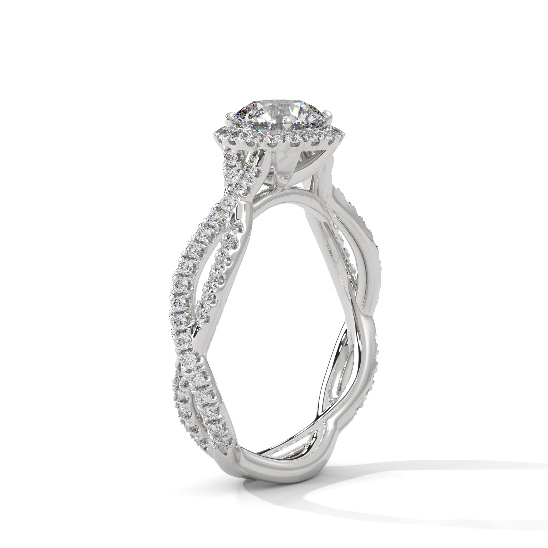 Enchanted Twist 1.5 CT Halo Round-Cut Lab Grown Diamond Ring | 1.98 CTW
