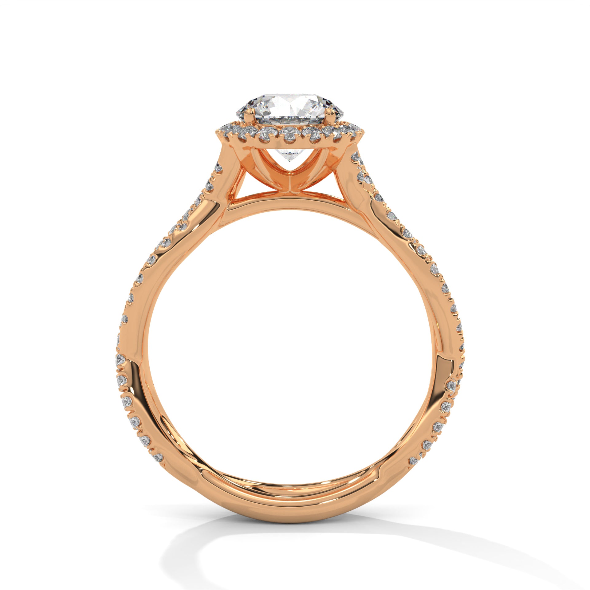Enchanted Twist 1.5 CT Halo Round-Cut Lab Grown Diamond Ring | 1.98 CTW