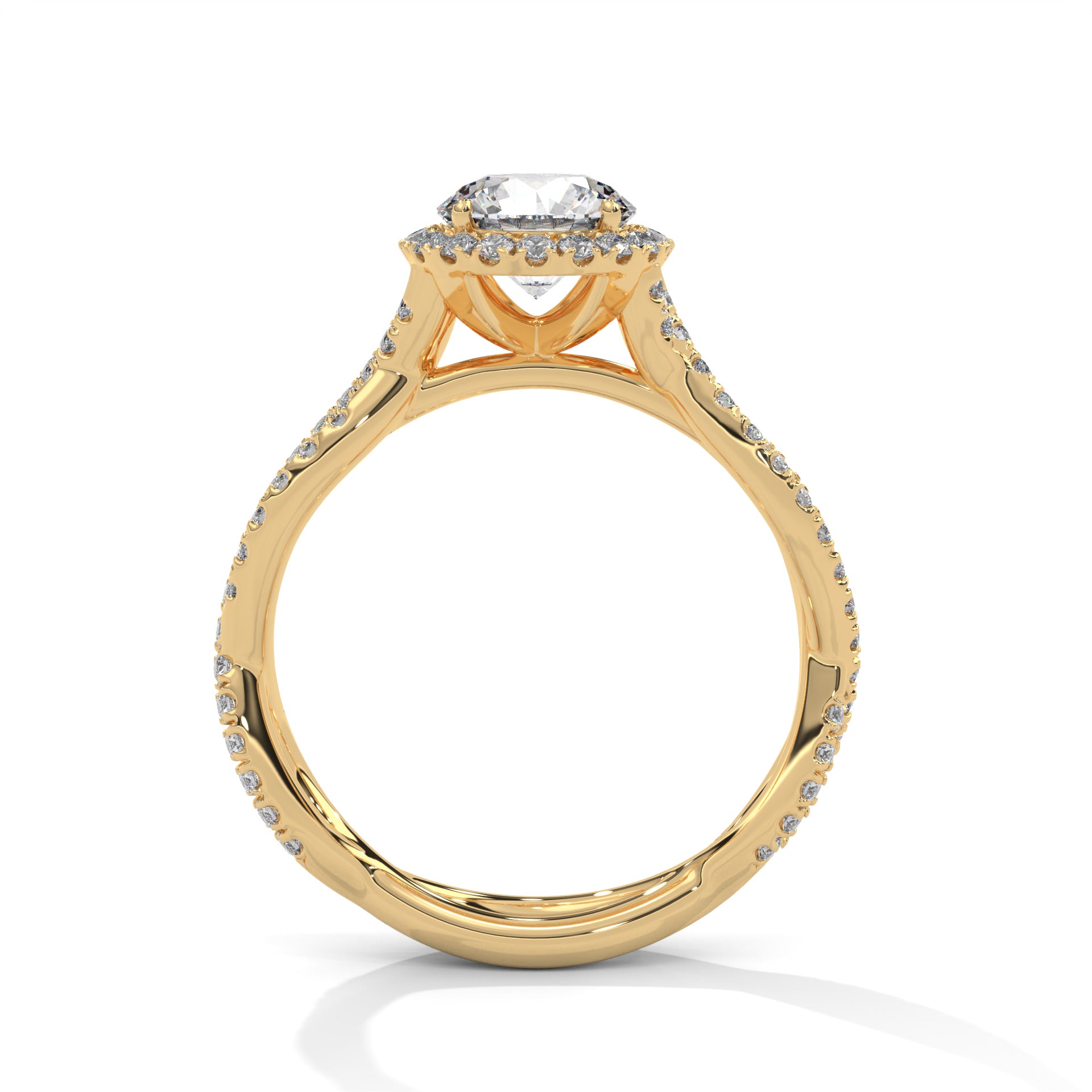 Enchanted Twist 1.5 CT Halo Round-Cut Lab Grown Diamond Ring | 1.98 CTW
