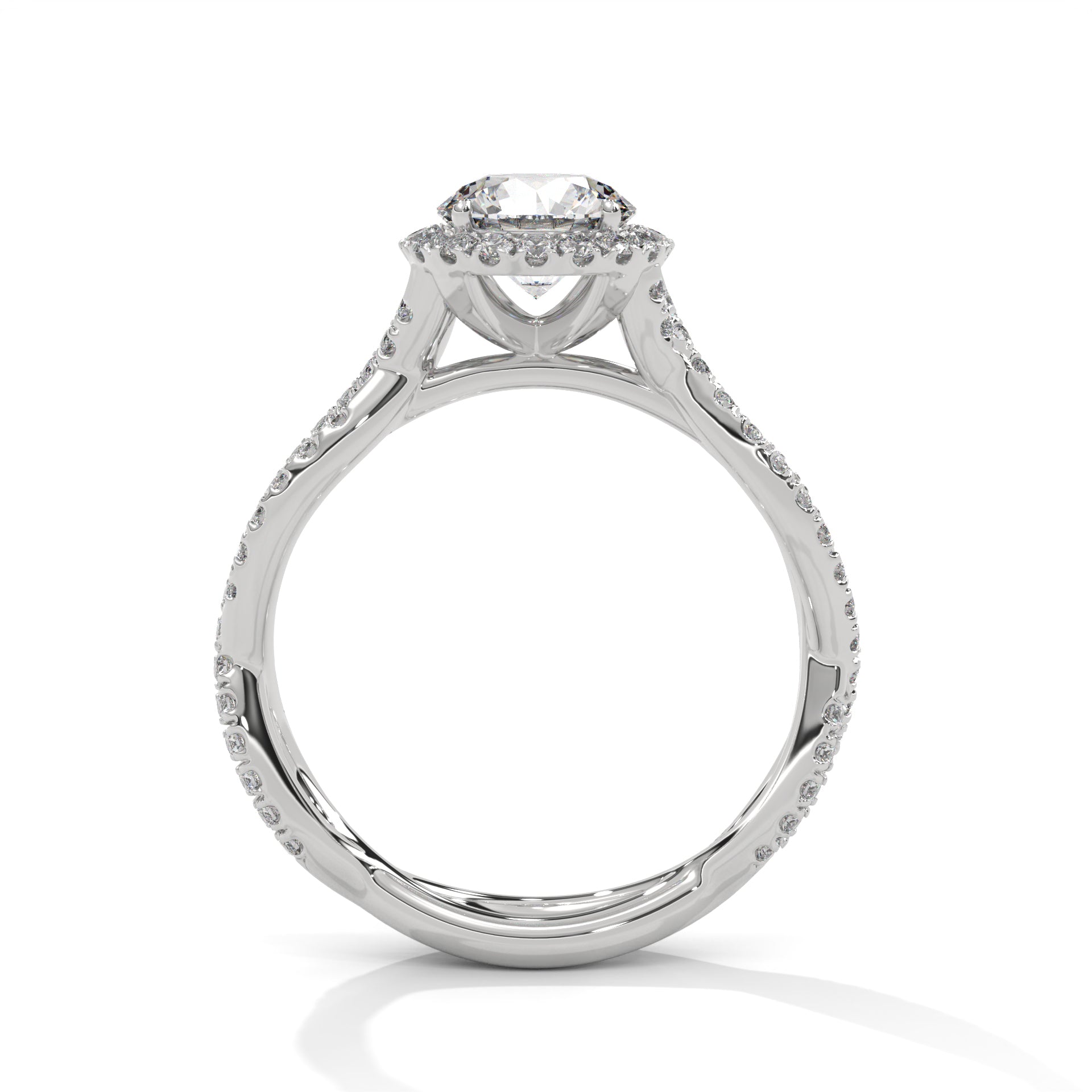 Enchanted Twist 1.5 CT Halo Round-Cut Lab Grown Diamond Ring | 1.98 CTW
