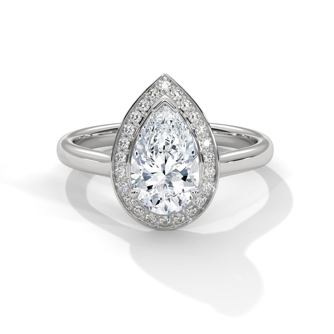 Elysian Halo 1.5 CTW Pear-Cut Lab Grown Diamond Ring | 1.64 CTW