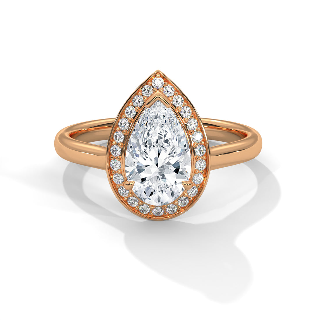 Elysian Halo 1.5 CTW Pear-Cut Lab Grown Diamond Ring | 1.64 CTW