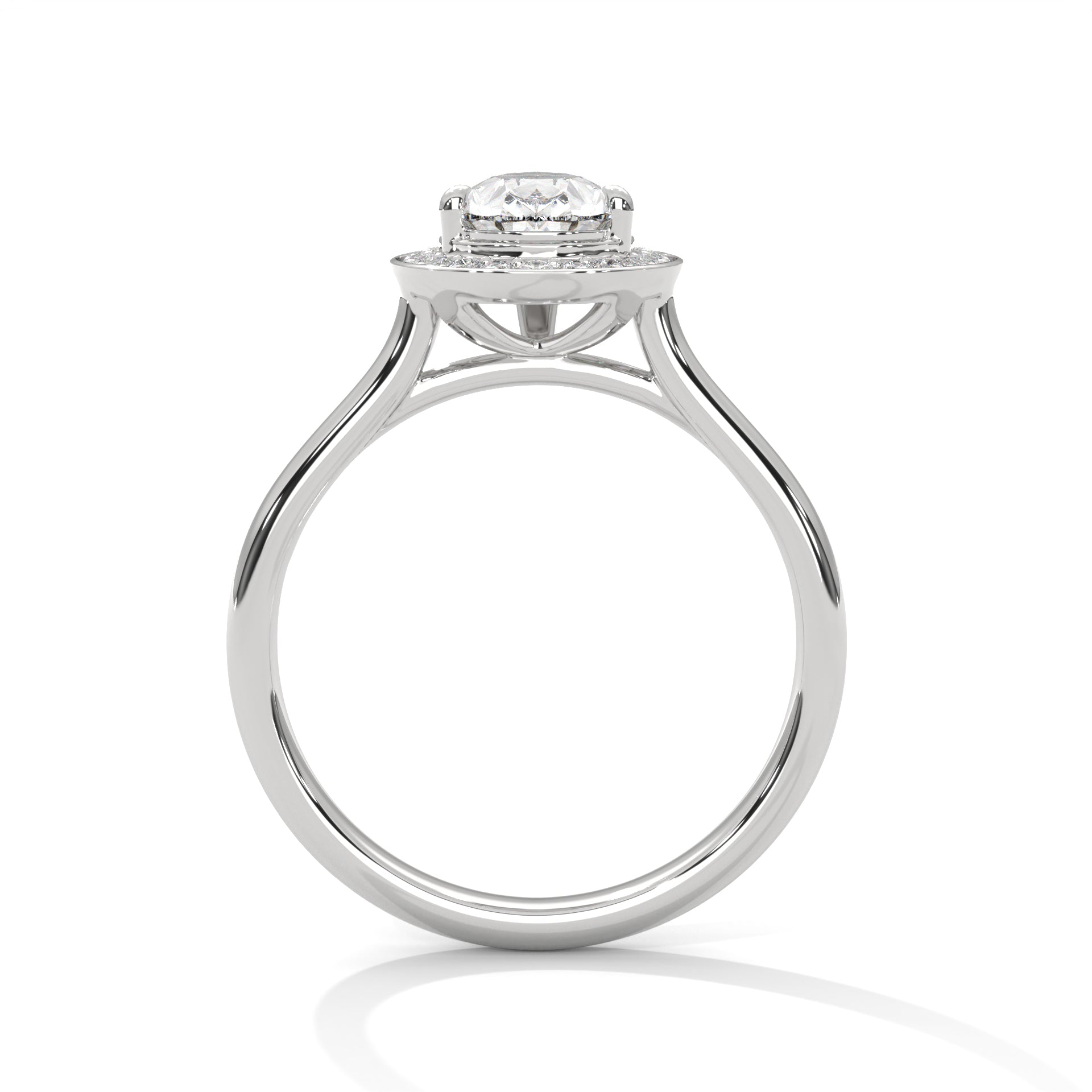 Halo 3 CTW Pear-Cut Radiance Lab Grown Diamond Ring | 3.14 CTW