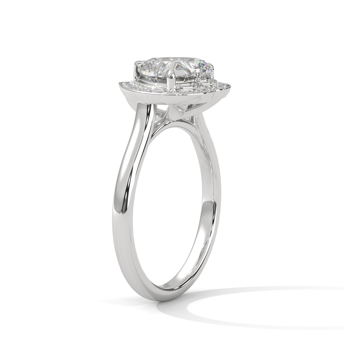 Halo-Set 1.5ctw Heart-Cut Lab Grown Diamond Engagement Ring | 1.66 CTW