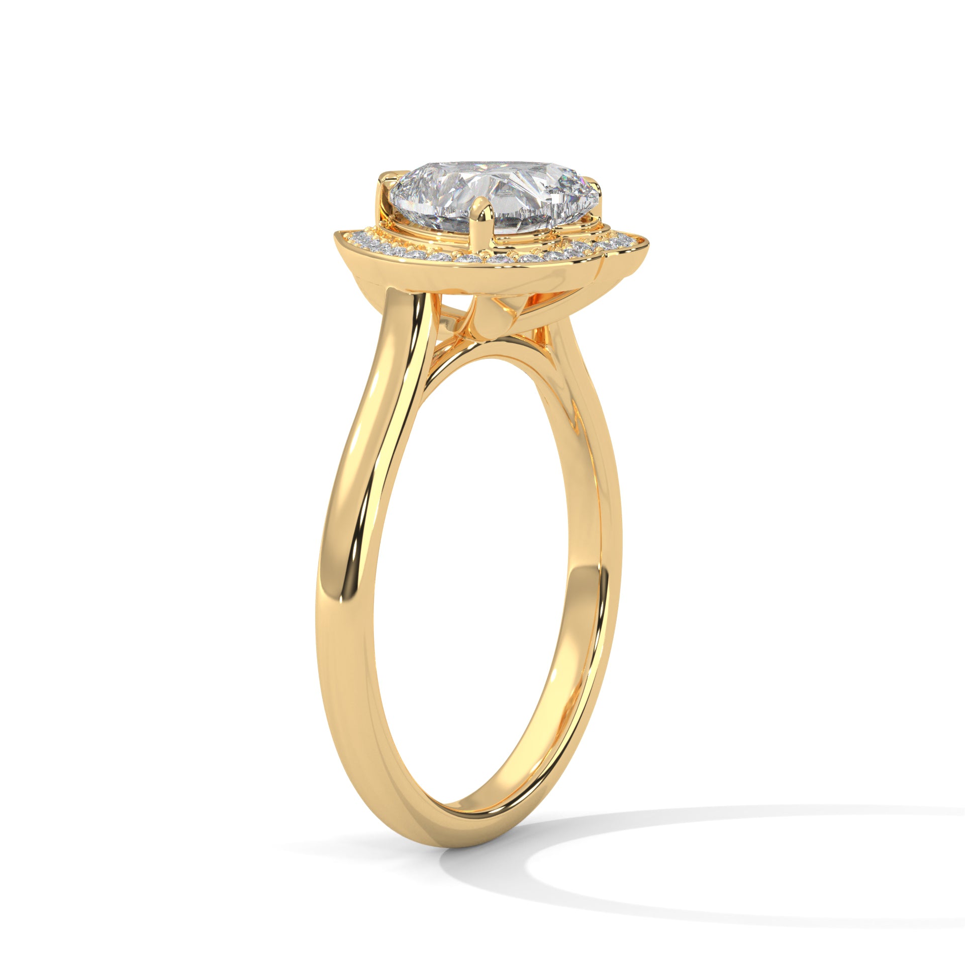 Heart-Cut Lab Grown Diamond Halo Ring | 3.16 CTW