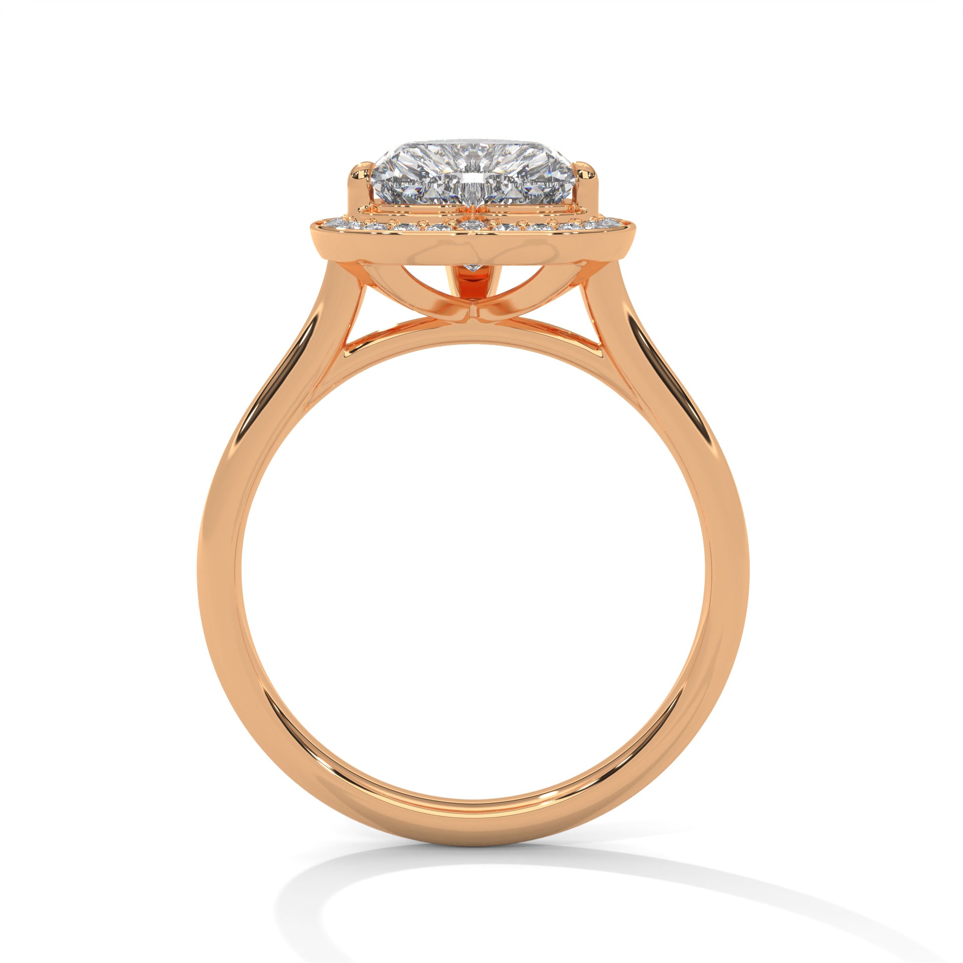 Heart-Cut Lab Grown Diamond Halo Ring | 3.16 CTW