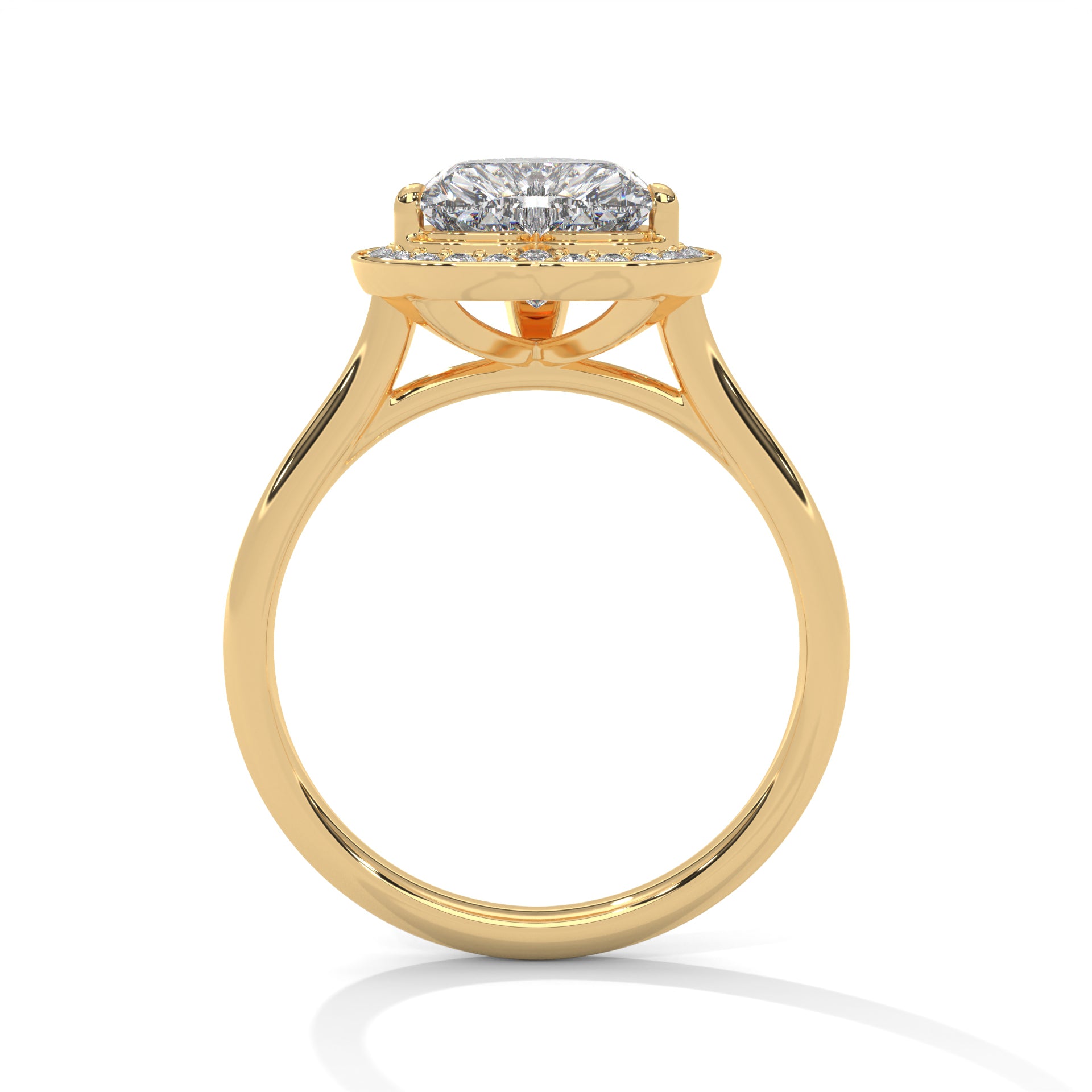 Heart-Cut Lab Grown Diamond Halo Ring | 3.16 CTW