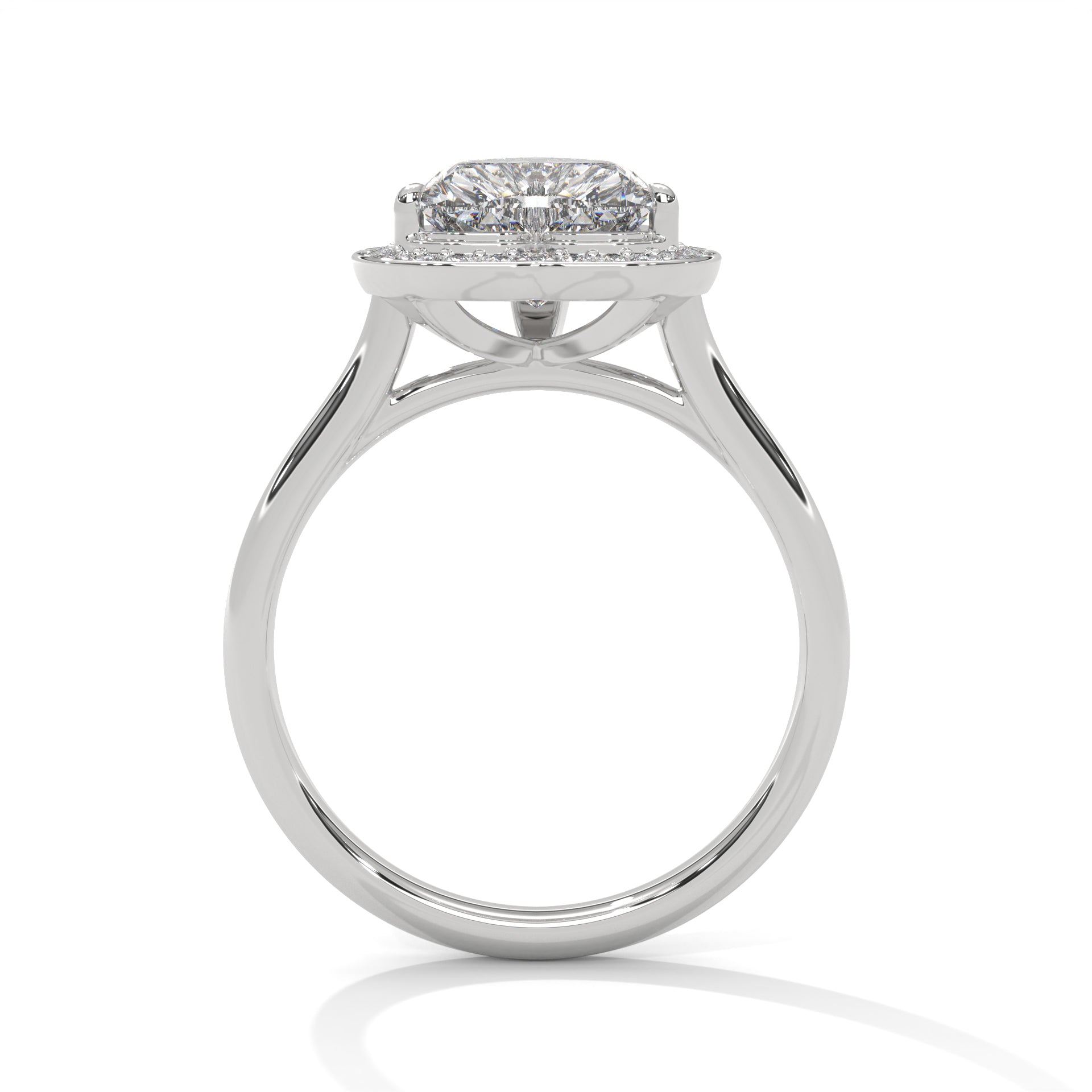 Heart-Cut Lab Grown Diamond Halo Ring | 3.16 CTW