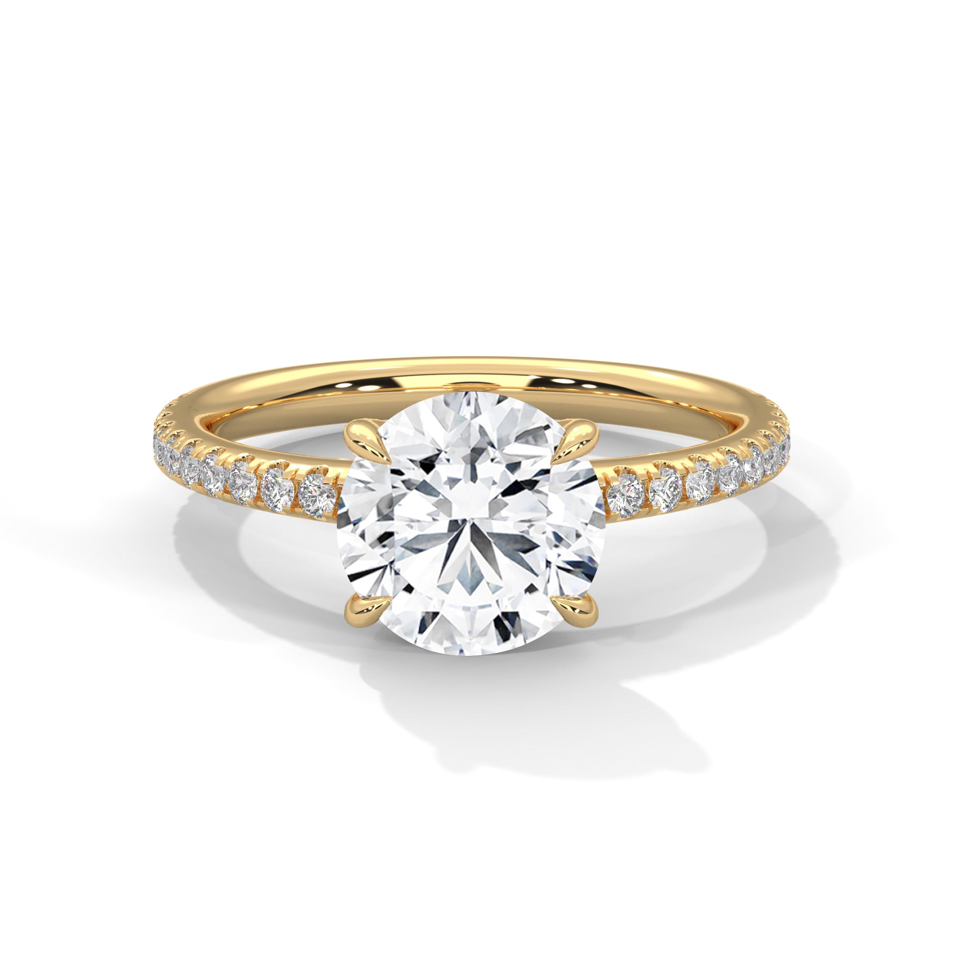 1 CT Round-Cut Lab Grown Diamond Pave Ring | 1.26 CTWa