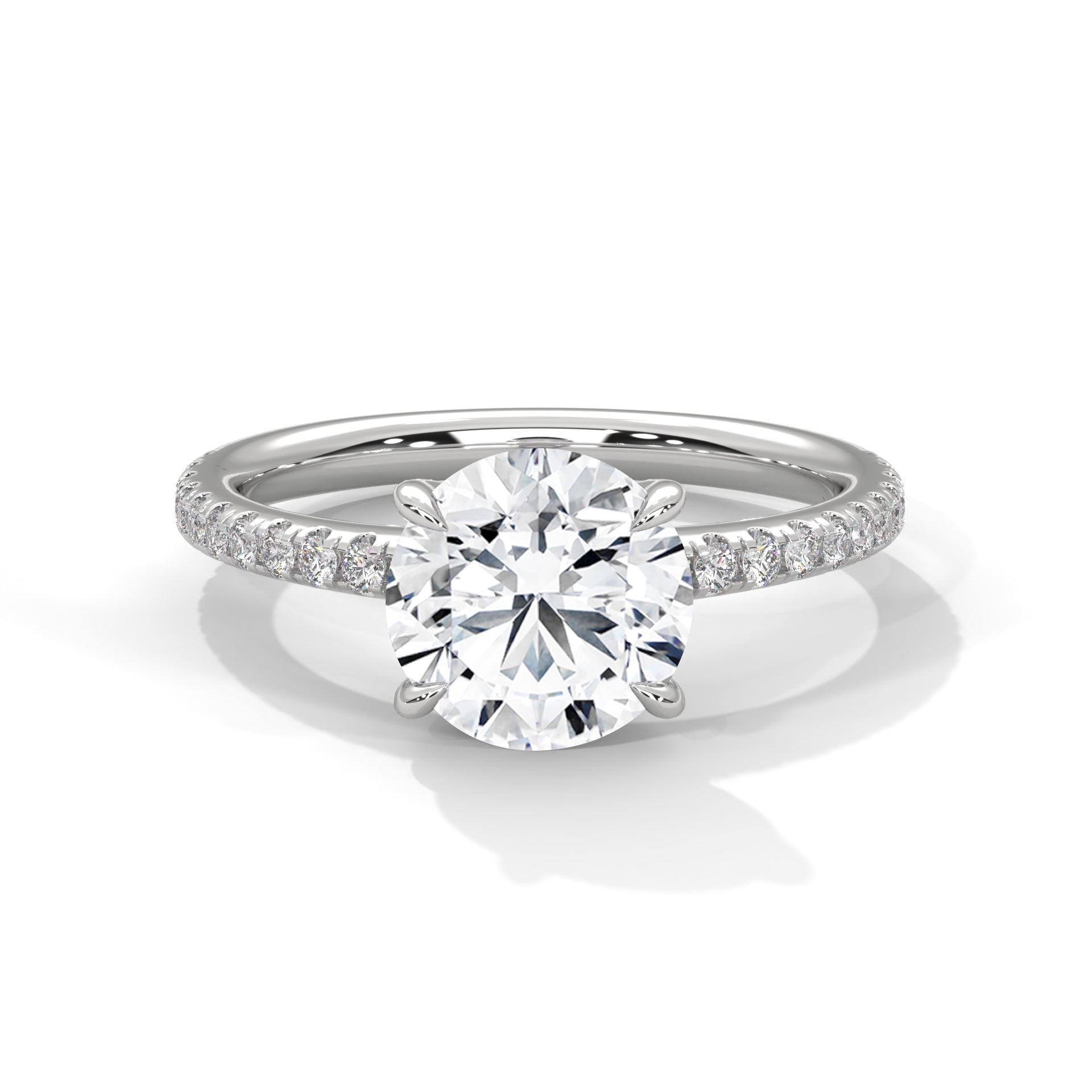 1 CT Round-Cut Lab Grown Diamond Pave Ring | 1.26 CTWa