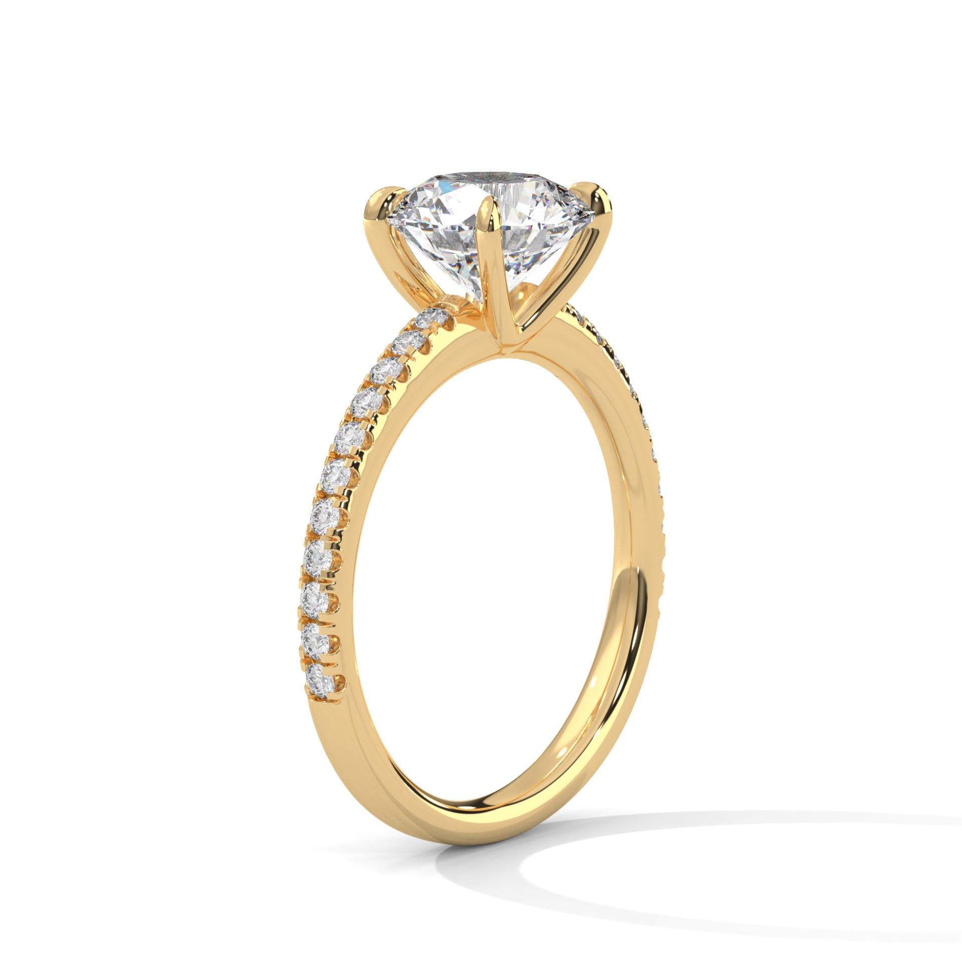 1 CT Round-Cut Lab Grown Diamond Pave Ring | 1.26 CTWa