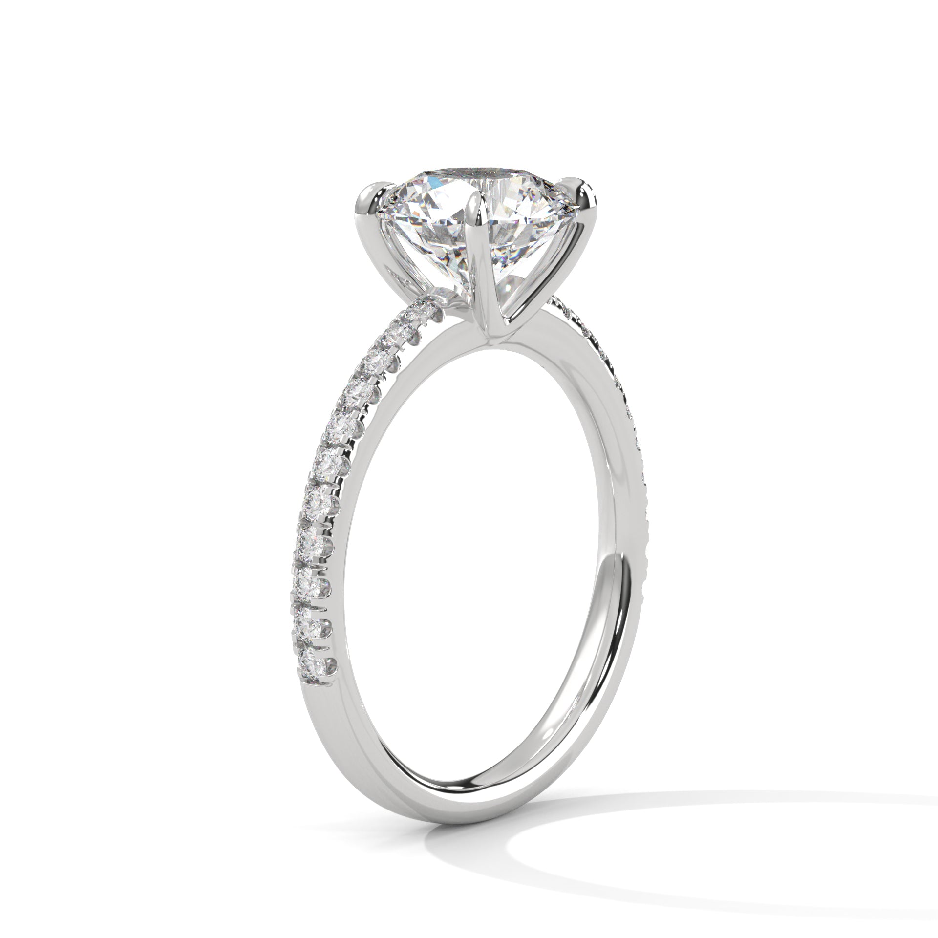1 CT Round-Cut Lab Grown Diamond Pave Ring | 1.26 CTWa