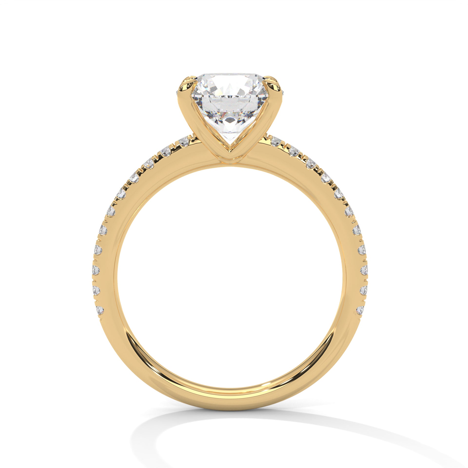 1 CT Round-Cut Lab Grown Diamond Pave Ring | 1.26 CTWa