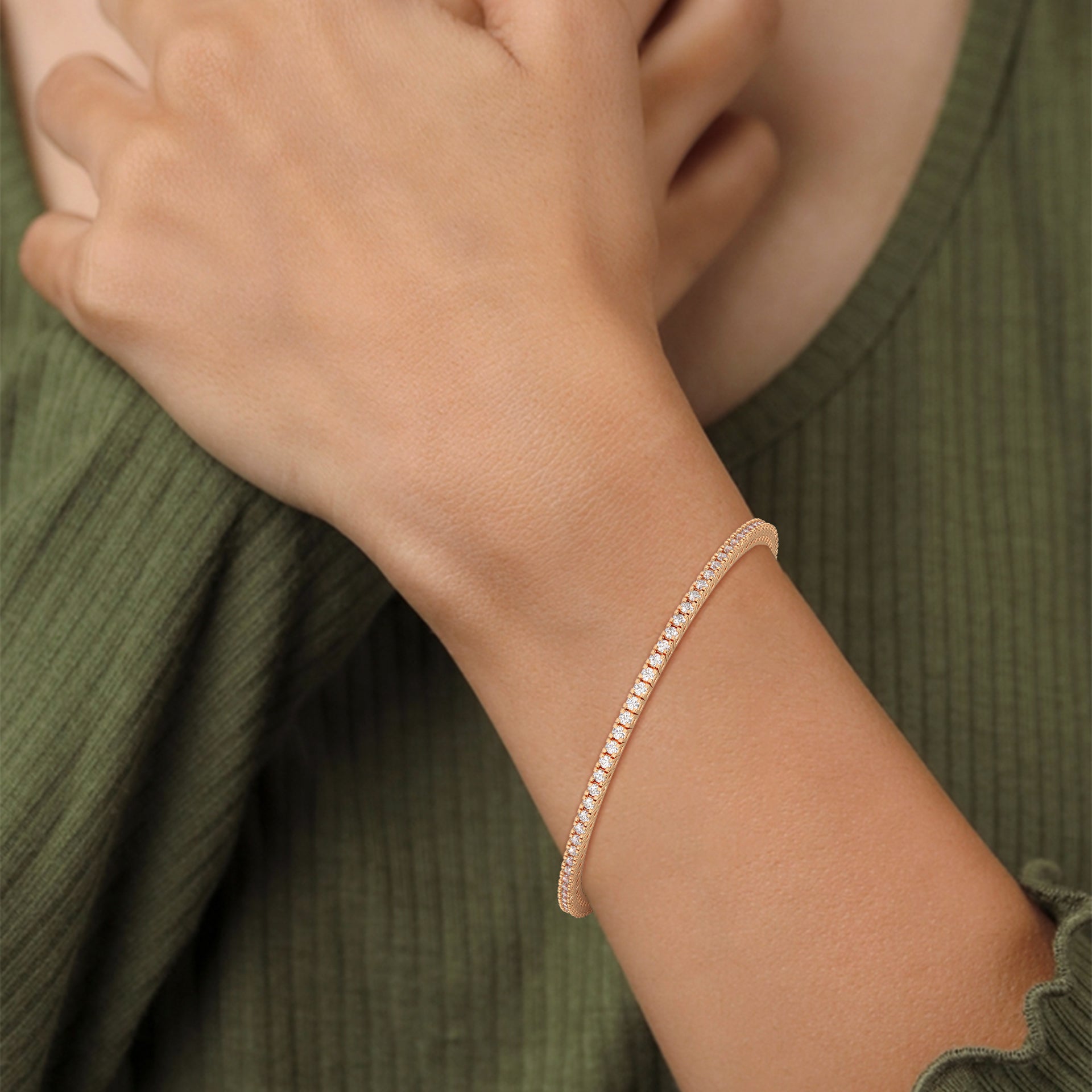 Lumière Classic Round-Cut Lab-Grown Diamond Tennis Bracelet | 2.18 CTW