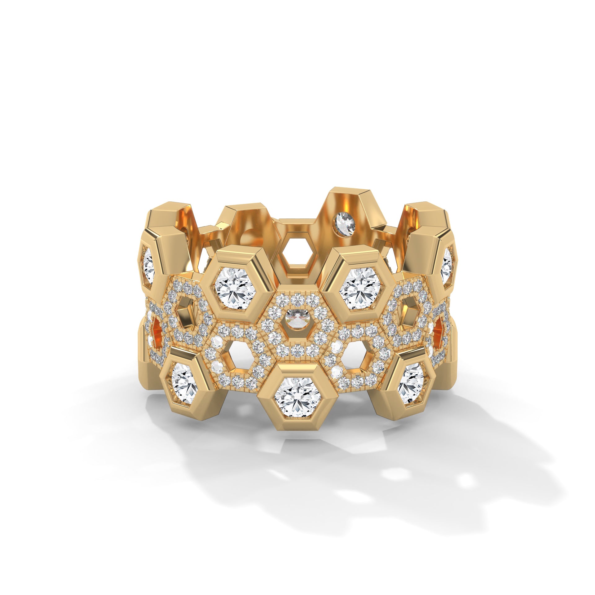 HexaGlow 2.69 CTW Lab-Grown Diamond Honeycomb Band