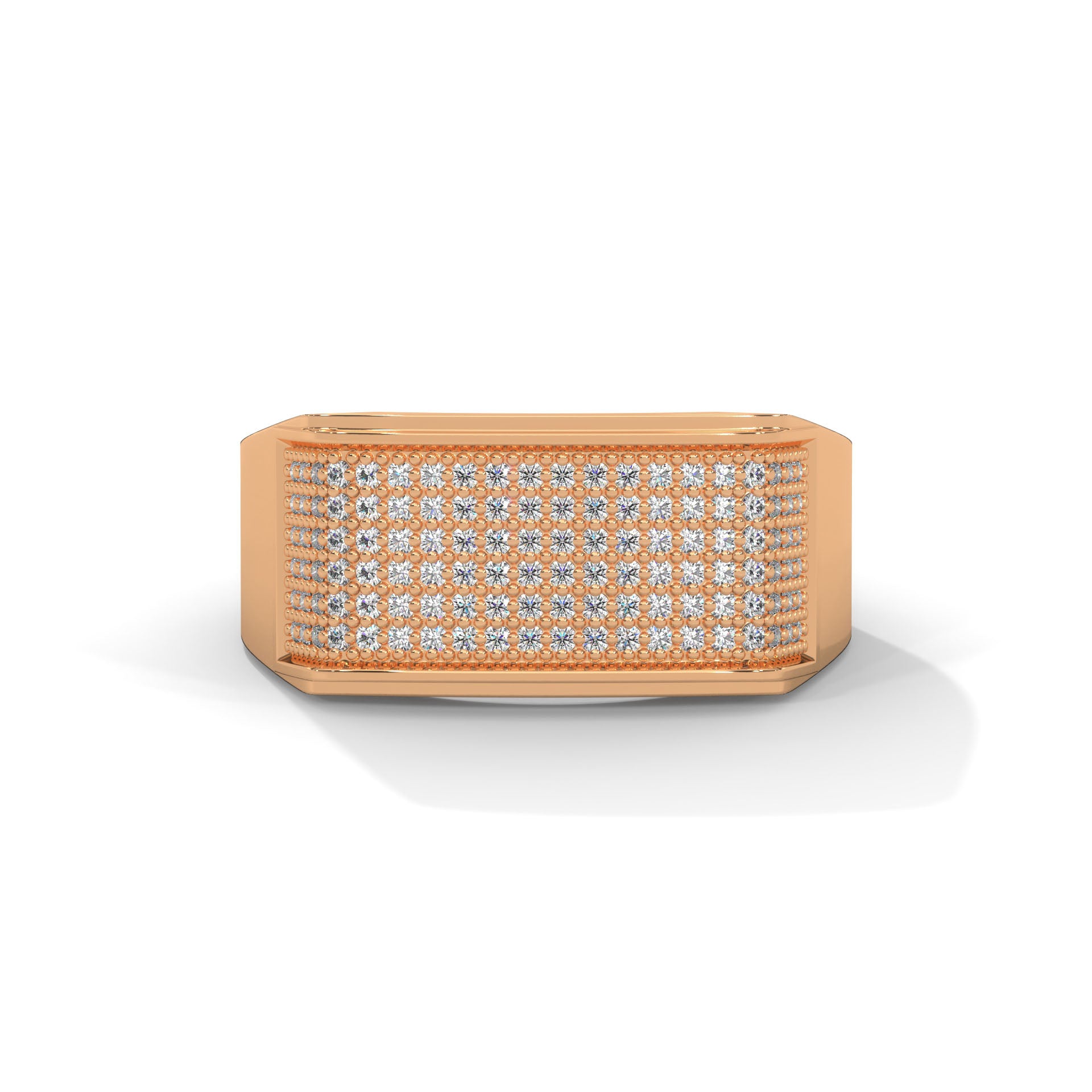 Noble 0.60 CTW Round Lab-Grown Diamond Rectangular Men's Ring