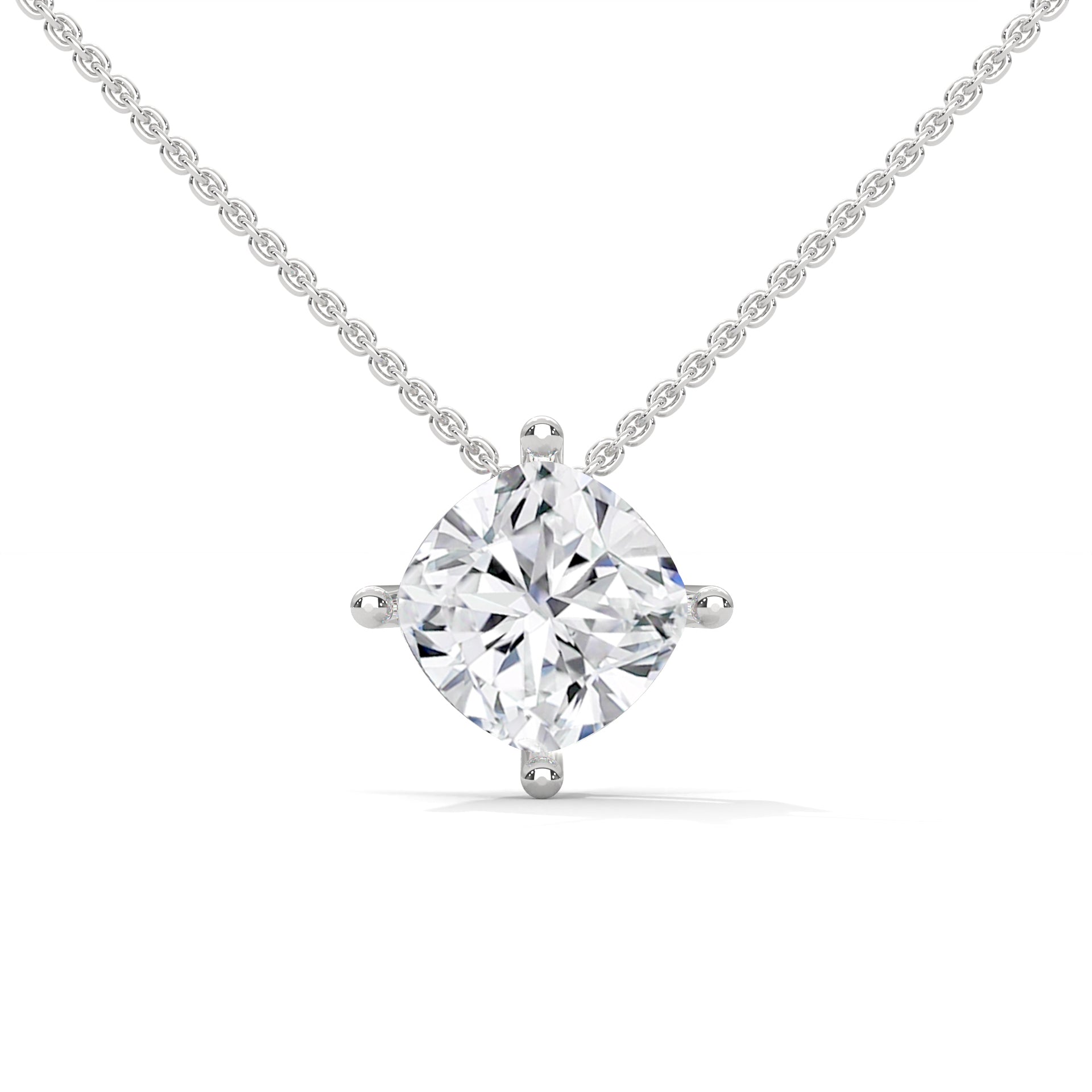 Celestial Glow Round-Cut Diamond Pendant Necklace 2.50ct | 14K Gold |16”&18” Chain