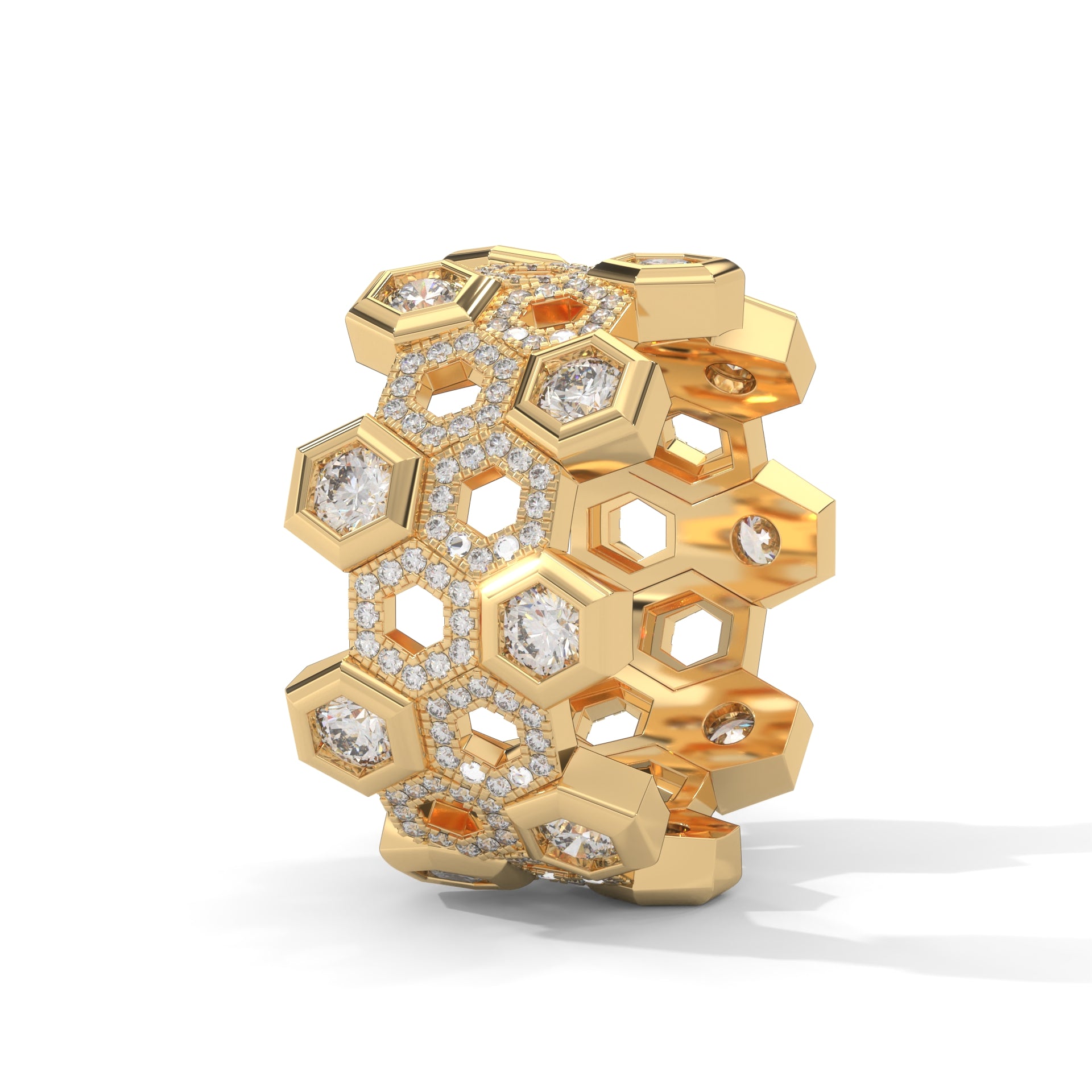 HexaGlow 2.69 CTW Lab-Grown Diamond Honeycomb Band