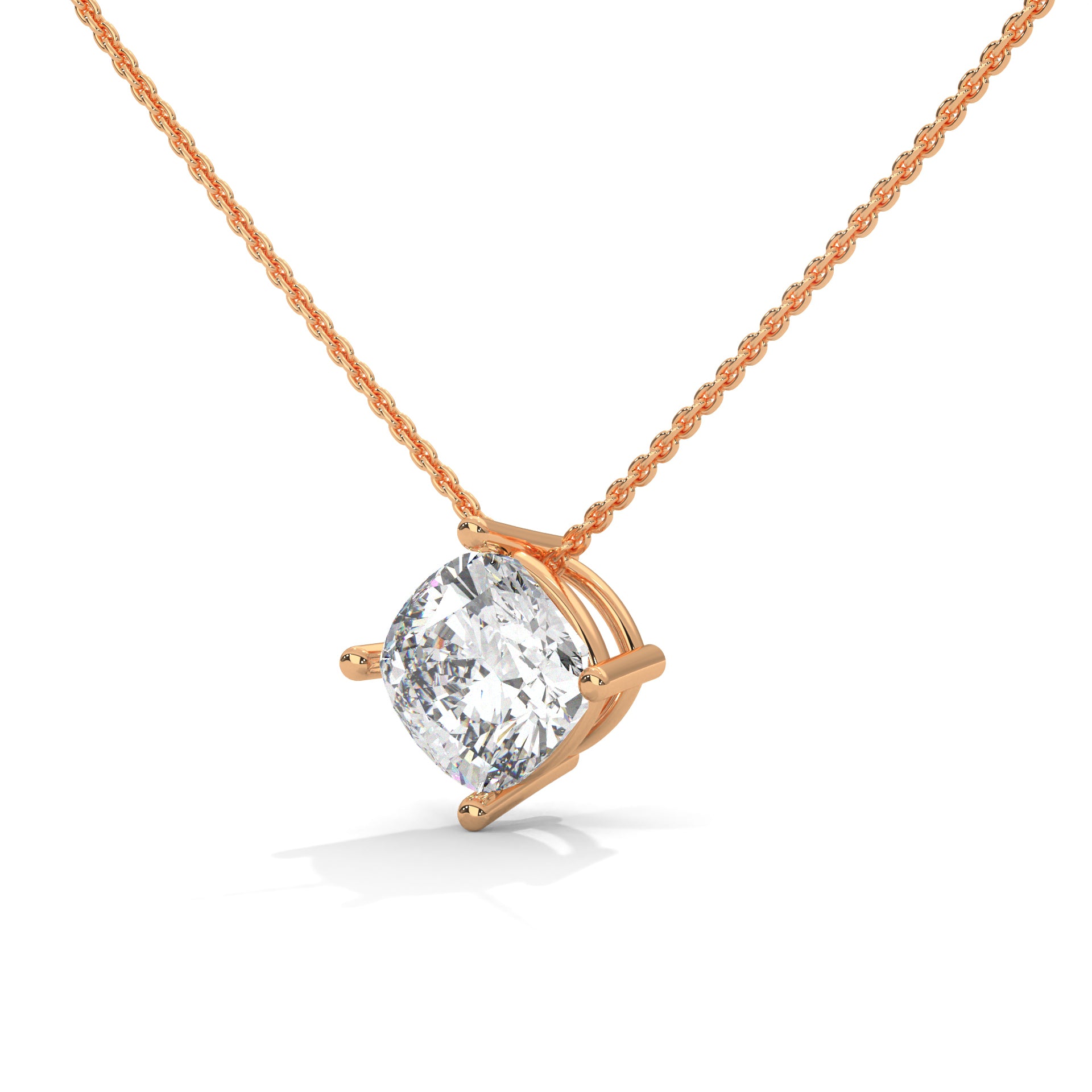 Celestial Glow Round-Cut Diamond Pendant Necklace 2.50ct | 14K Gold |16”&18” Chain