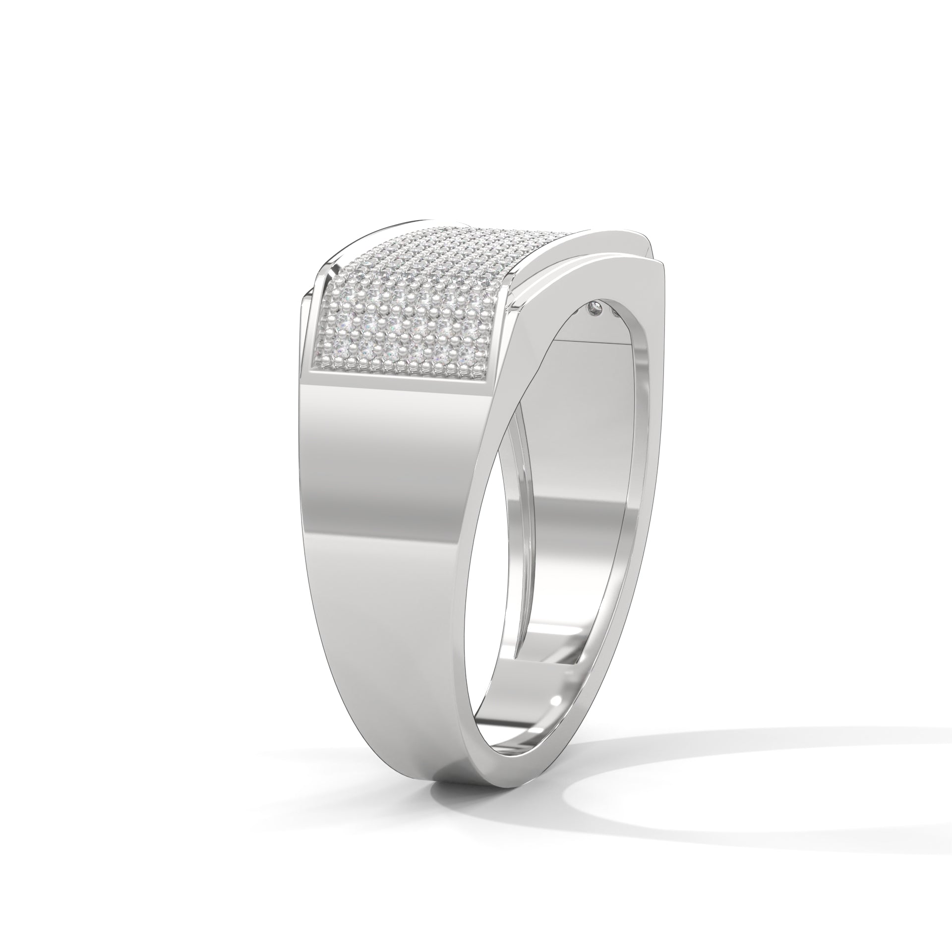 Noble 0.60 CTW Round Lab-Grown Diamond Rectangular Men's Ring