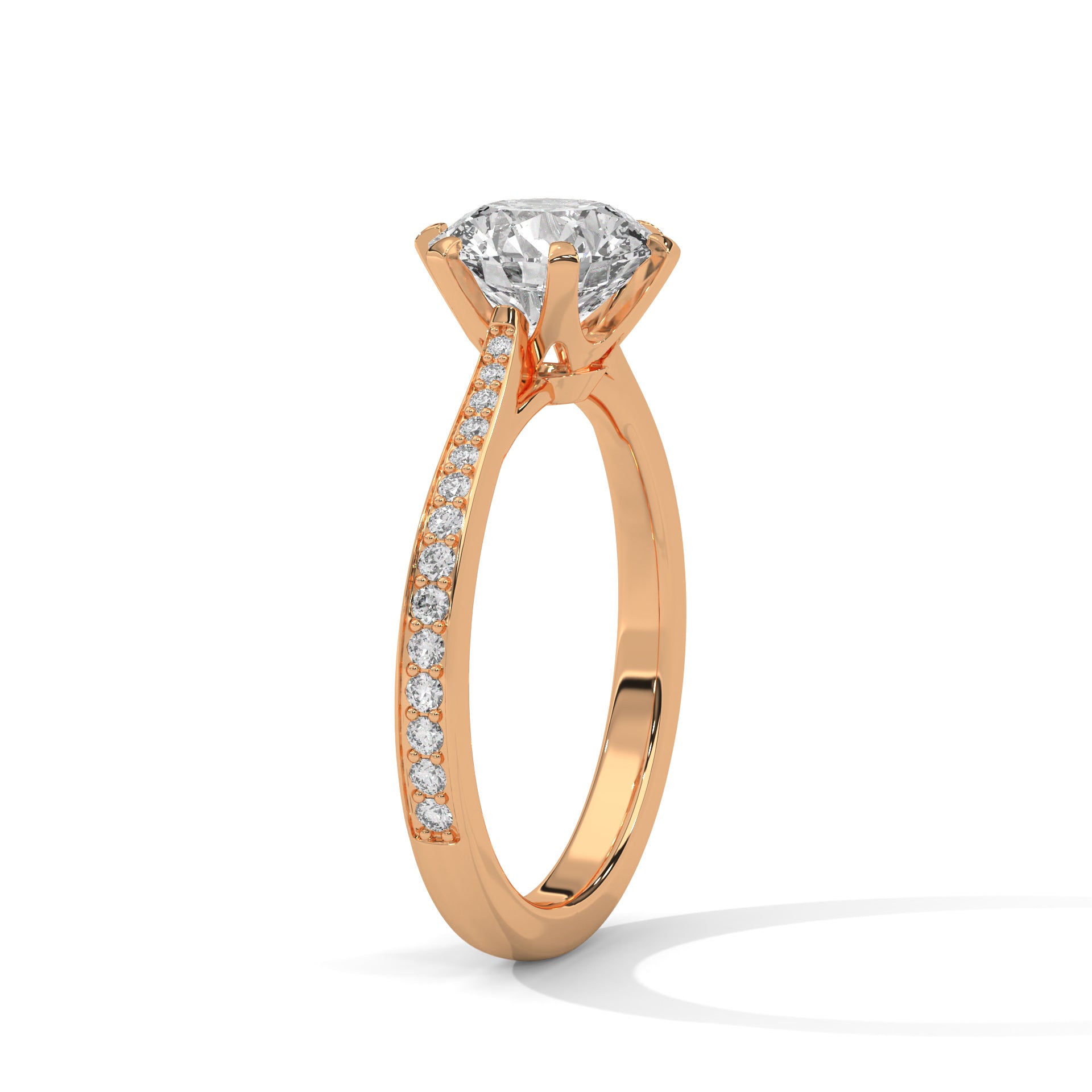 Brilliance 2.22 CTW Round-Cut Diamond Engagement Gold RIng