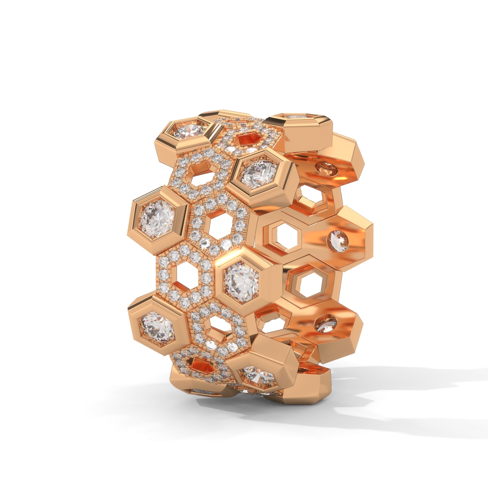 HexaGlow 2.69 CTW Lab-Grown Diamond Honeycomb Band