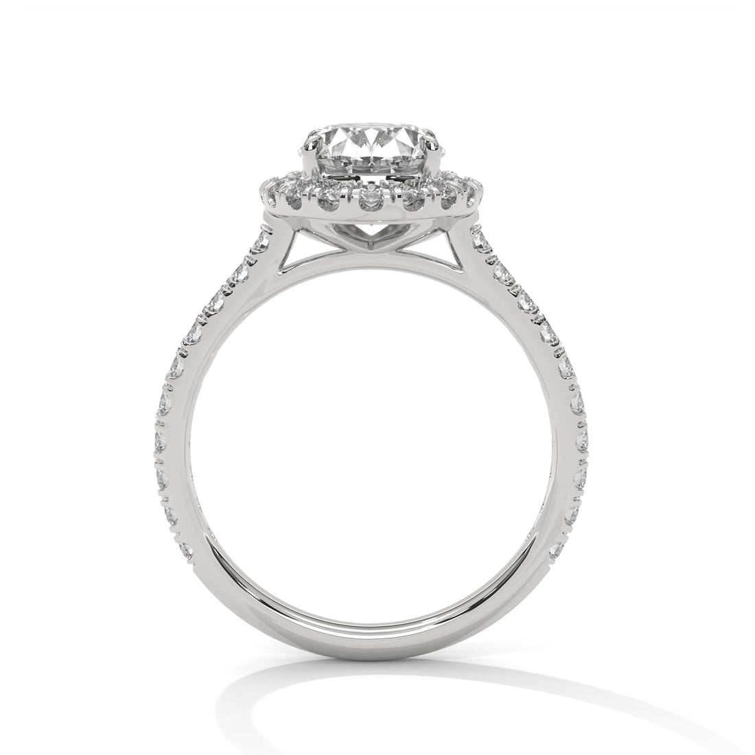 Celestial Bloom 2.61 CTW Oval-Cut Diamond Halo Gold RIng