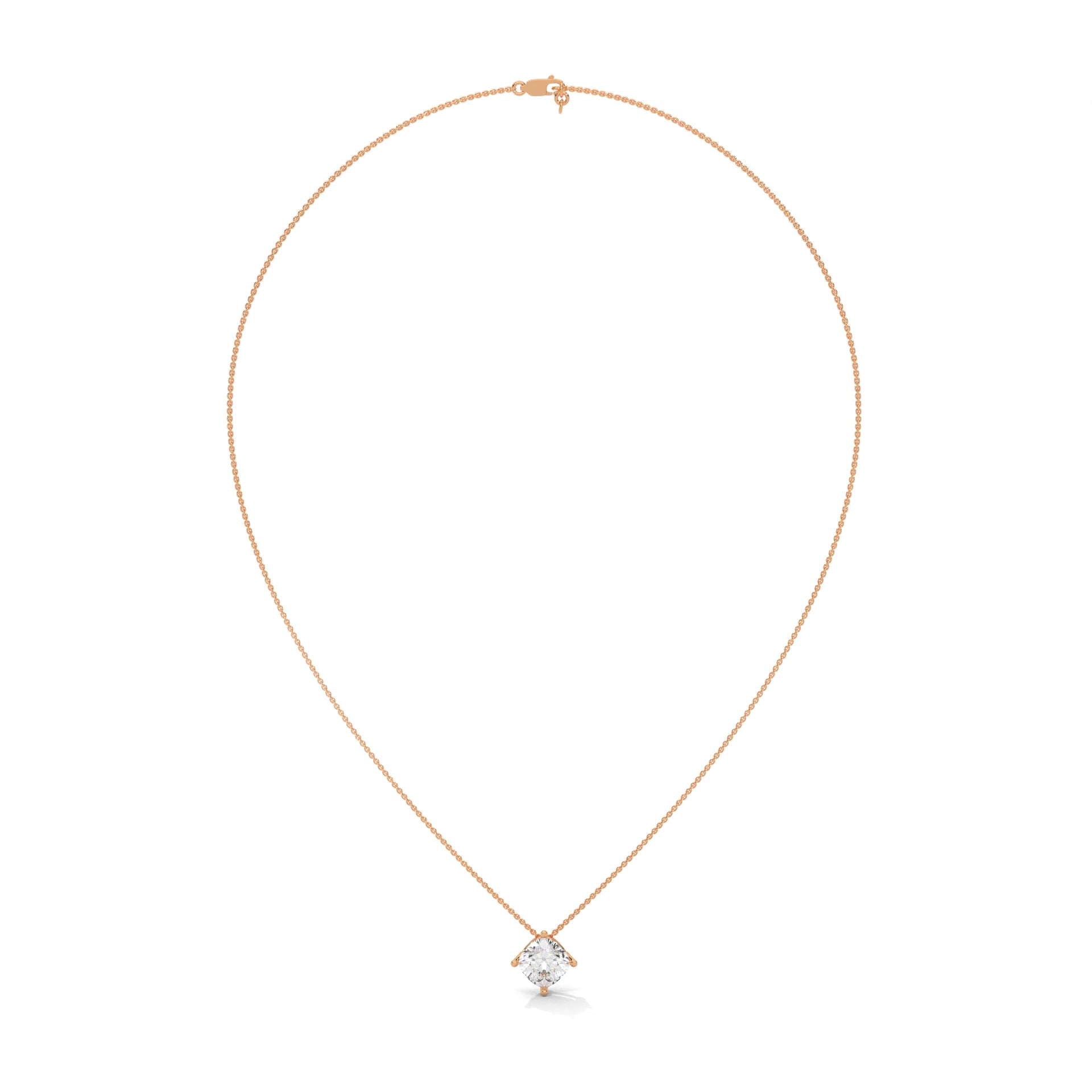 Celestial Glow Round-Cut Diamond Pendant Necklace 2.50ct | 14K Gold |16”&18” Chain