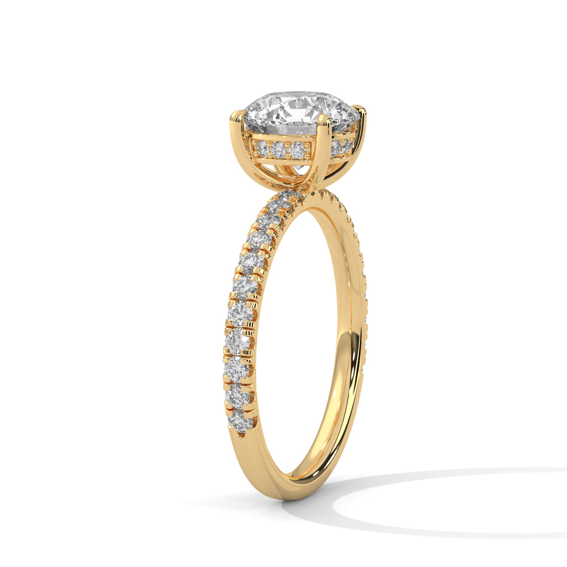 Classic Pave 2.47CTW Round Lab-Grown Diamond Engagement Ring