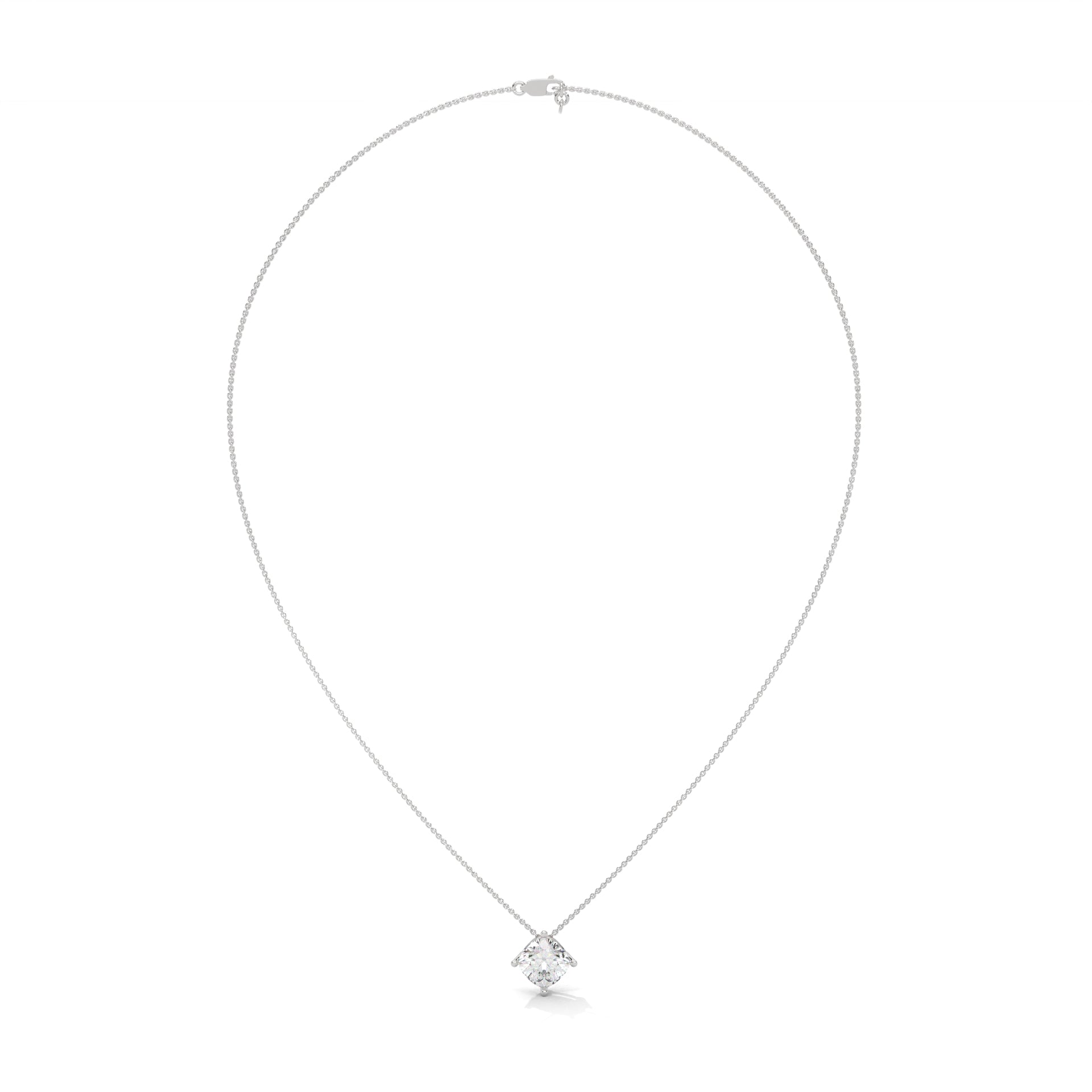 Celestial Glow Round-Cut Diamond Pendant Necklace 2.50ct | 14K Gold |16”&18” Chain