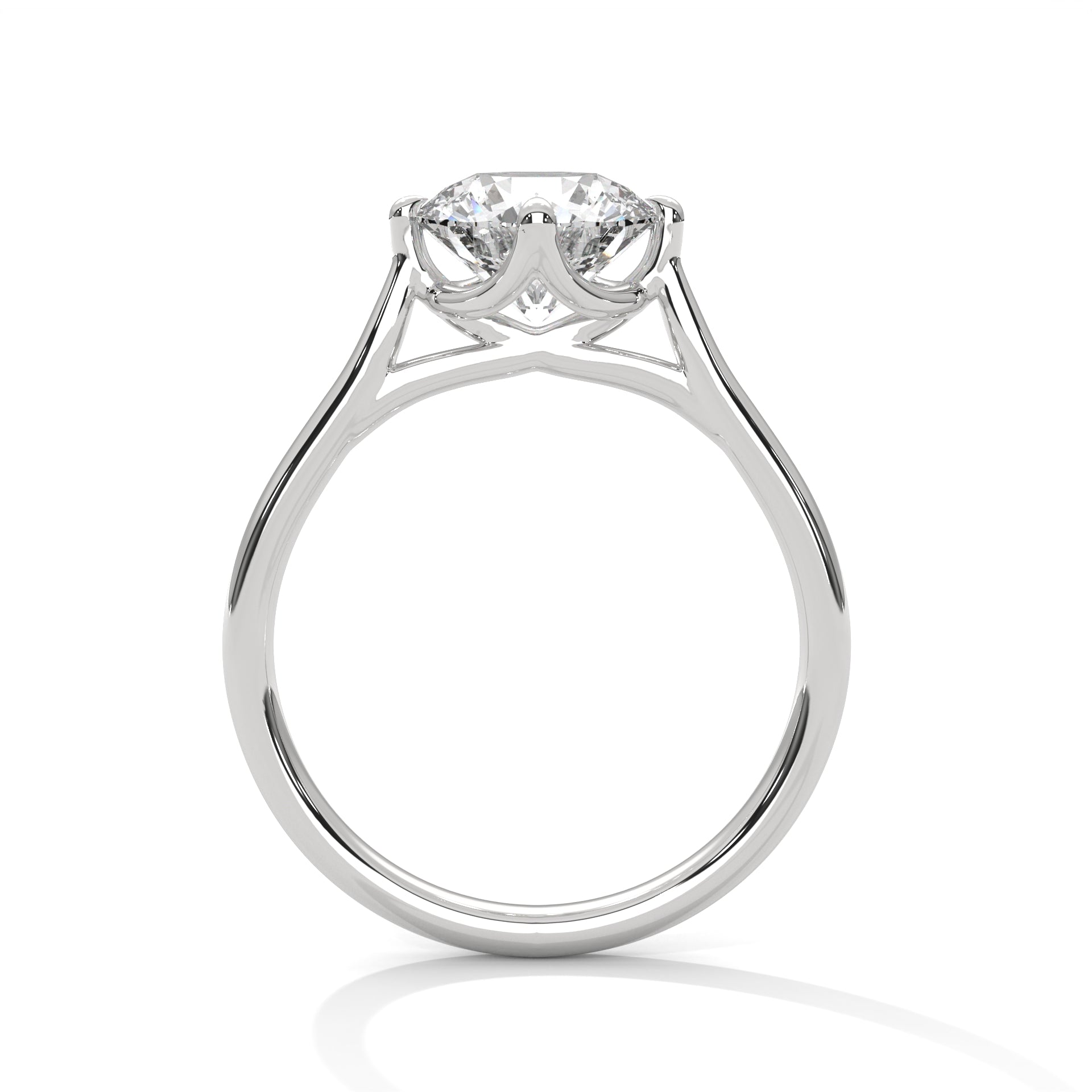 Cathedral-Setting 2 CTW Round-Cut Diamond Engagement Ring | 14K & 18K Gold
