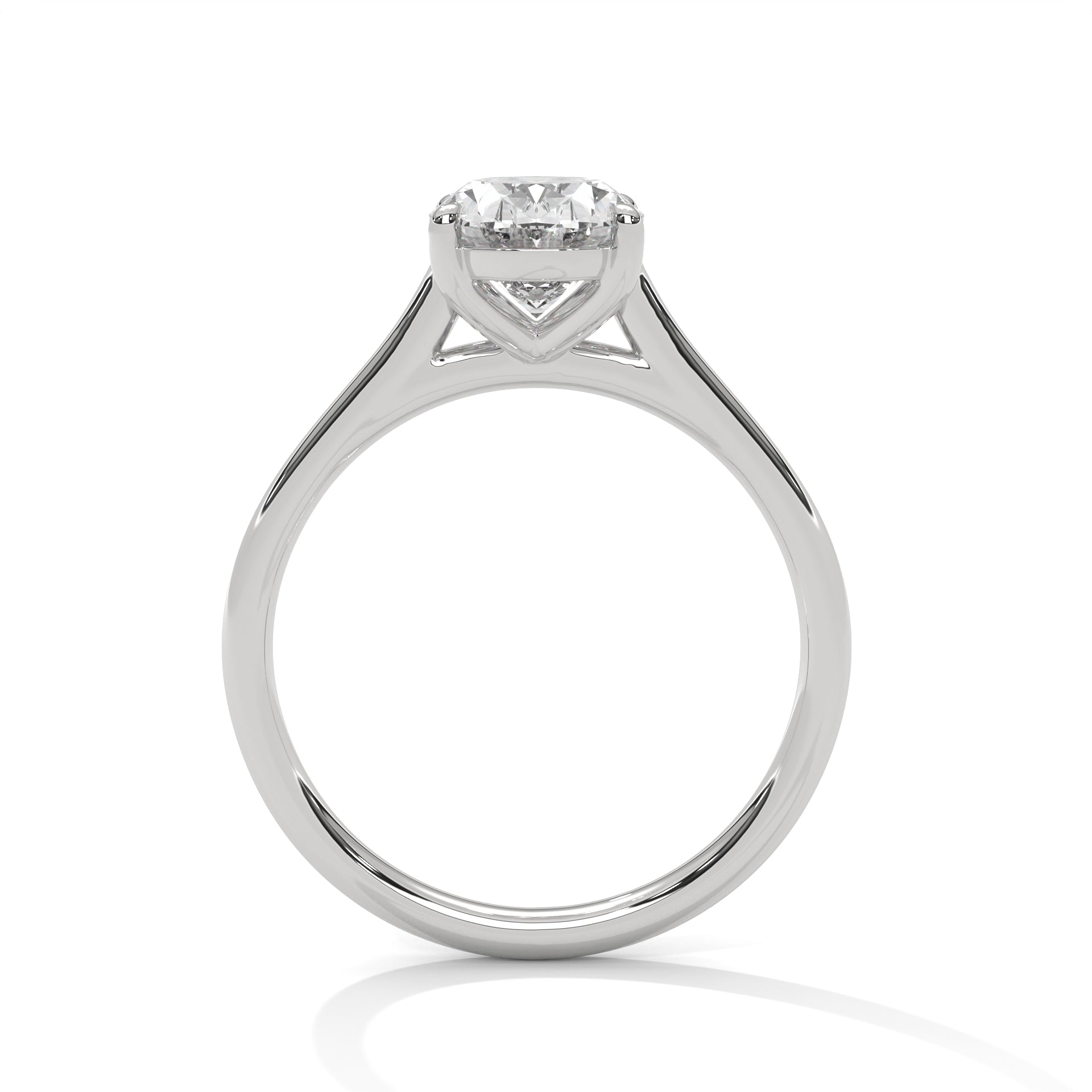 Lustrous 2.00 CTW Oval-Cut Lab-Grown Diamond Solitaire Ring | F-VS1
