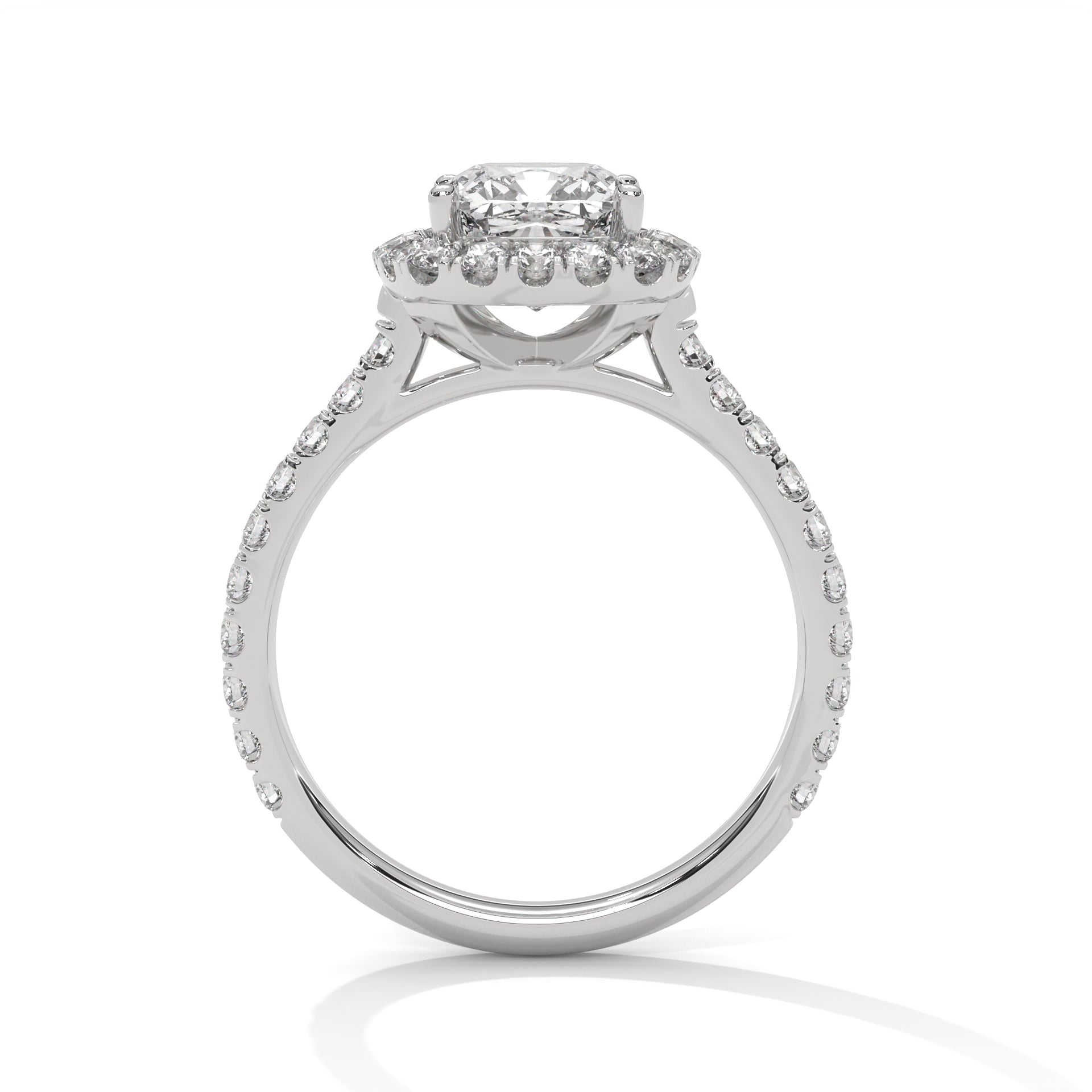 Glimmer 3CT Cushion Lab-Grown Diamond Engagement Ring | 3.61 CTW