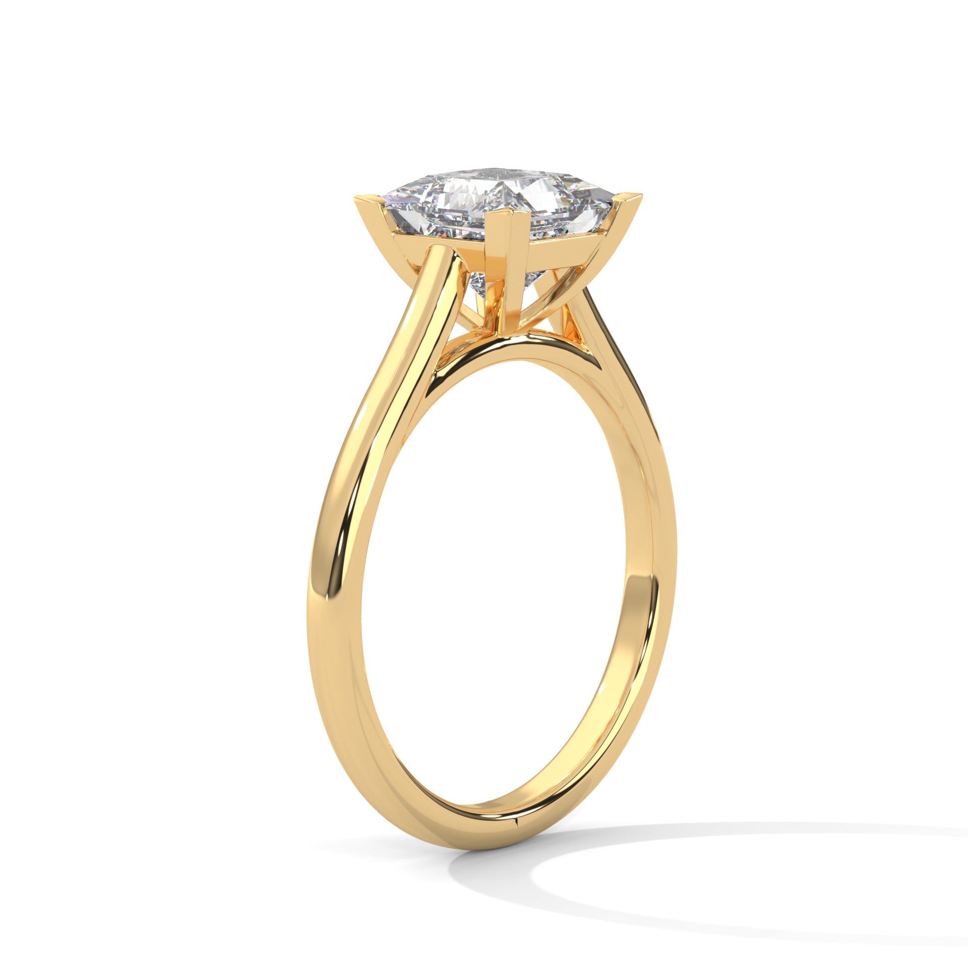 Princess-Cut Diamond Solitaire Engagement Ring 2ct Lab-Grown Diamond (F VS)
