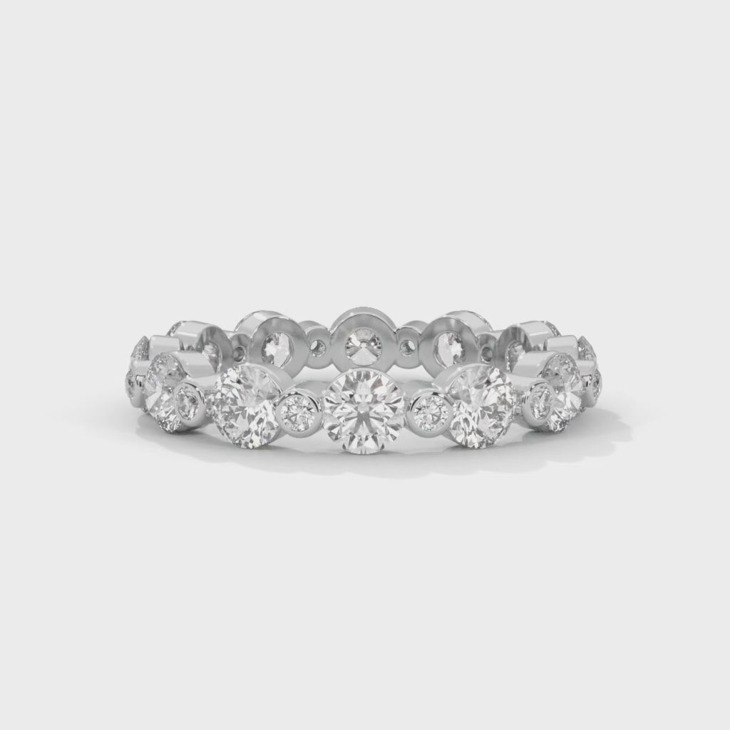 Celestial Radiance Round Diamond Full-Eternity Gold Band | 1.82 CTW