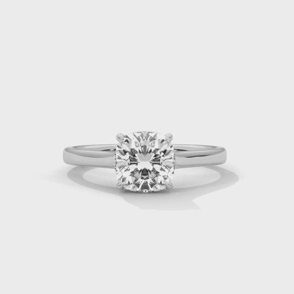 Celestia 2.00 CT Cushion-Cut Diamond Solitaire Ring | 14K & 18K Gold