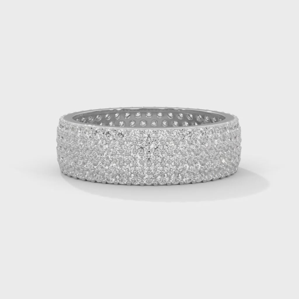 Unparalleled Elegance: Full Diamond Eternity Gold Band | 2.20 CTW