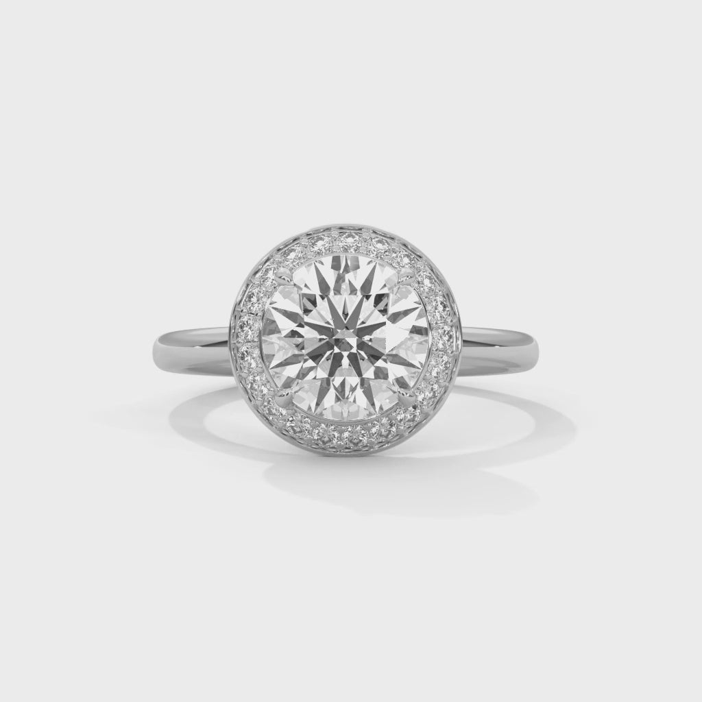 Round-Cut 1.5 CT Halo Lab Grown Diamond Ring | 1.71 CTW