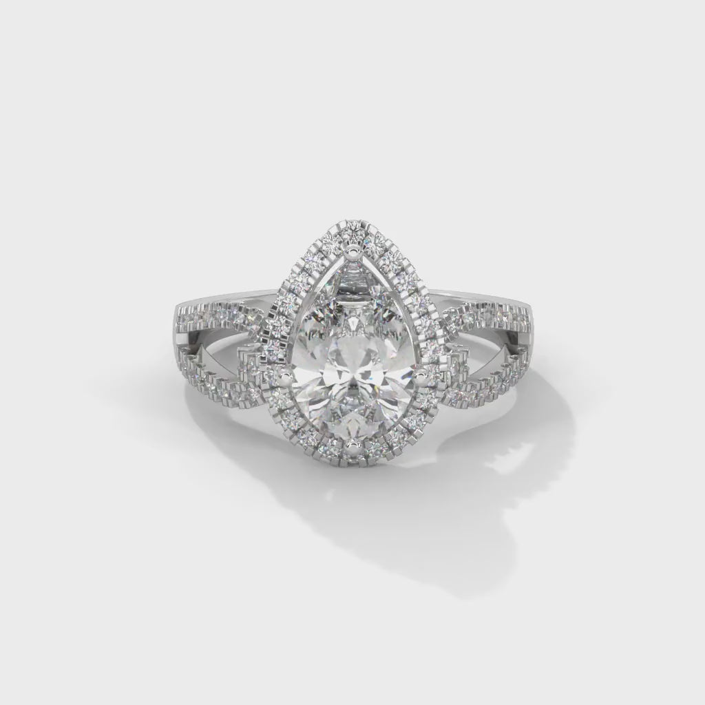 The Luminary Teardrop 2.32 CTW Marquise-Cut Diamond Engagement Ring