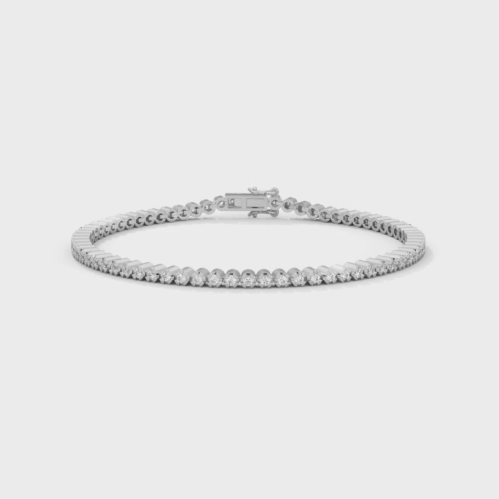 EternaLuxe Round-Cut Lab-Grown Diamond Tennis Bracelet | 1.30 CTW