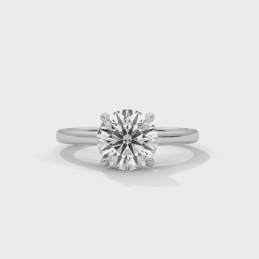 Brilliance 1 CT Round-Cut Lab Grown Diamond Solitaire Ring
