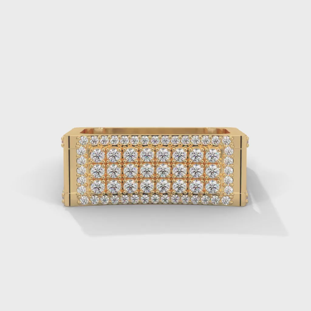 Titan 0.95 CTW Round Lab-Grown Diamond Square Band