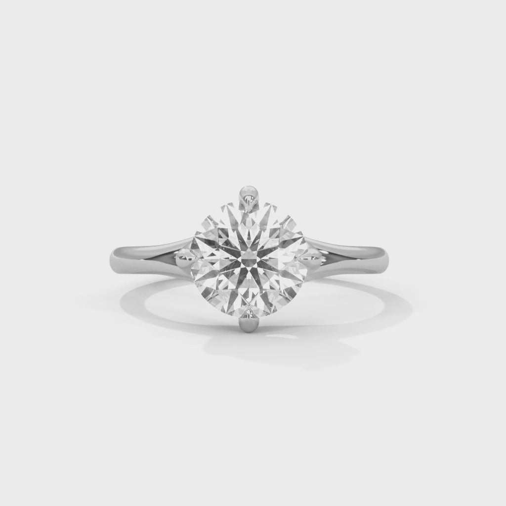 Ethereal Grace 1.5 CT Round-Cut Lab Grown Diamond Solitaire Ring| E-VS1